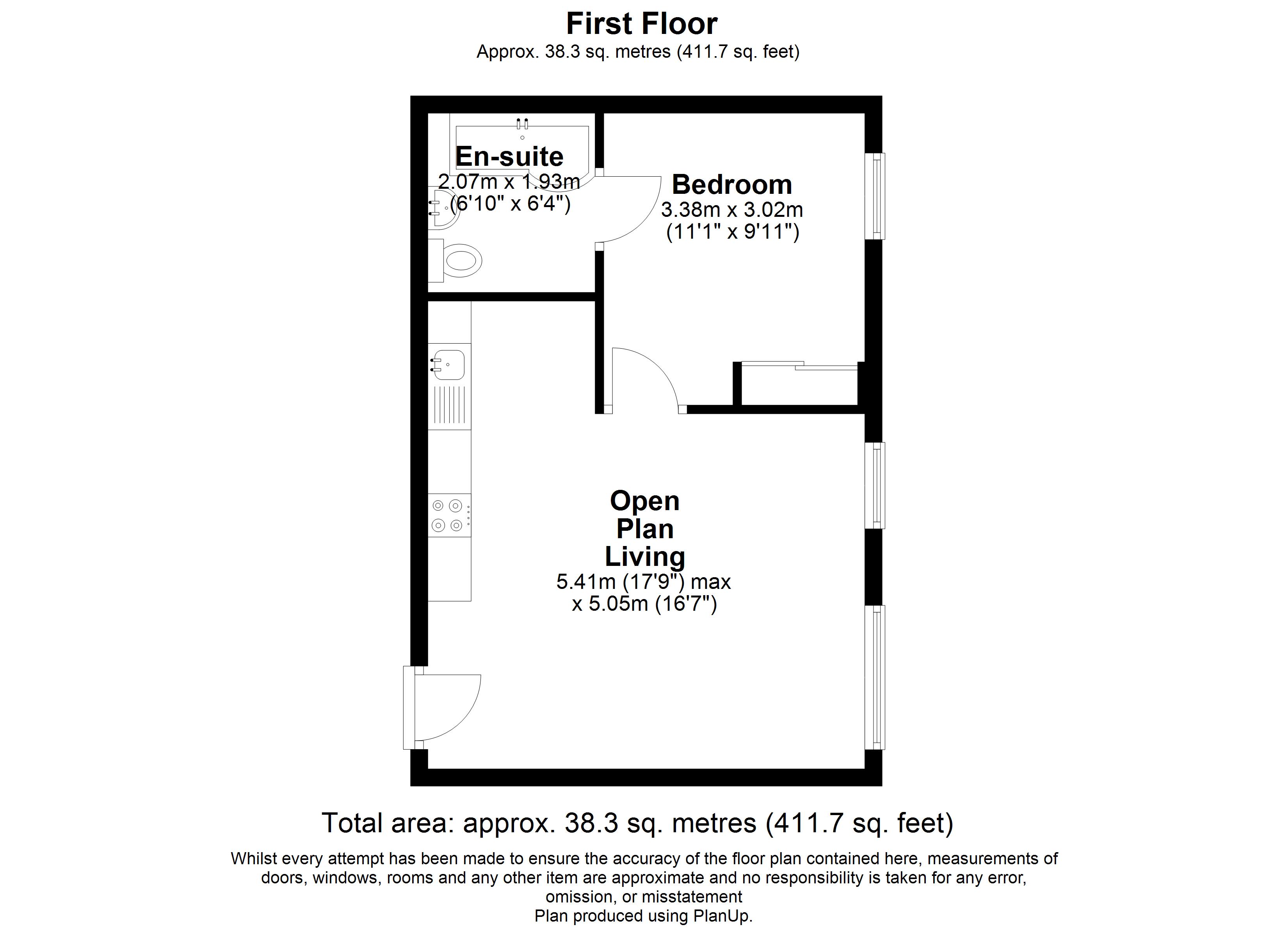 Apartment 1, Leigh Floor Plan