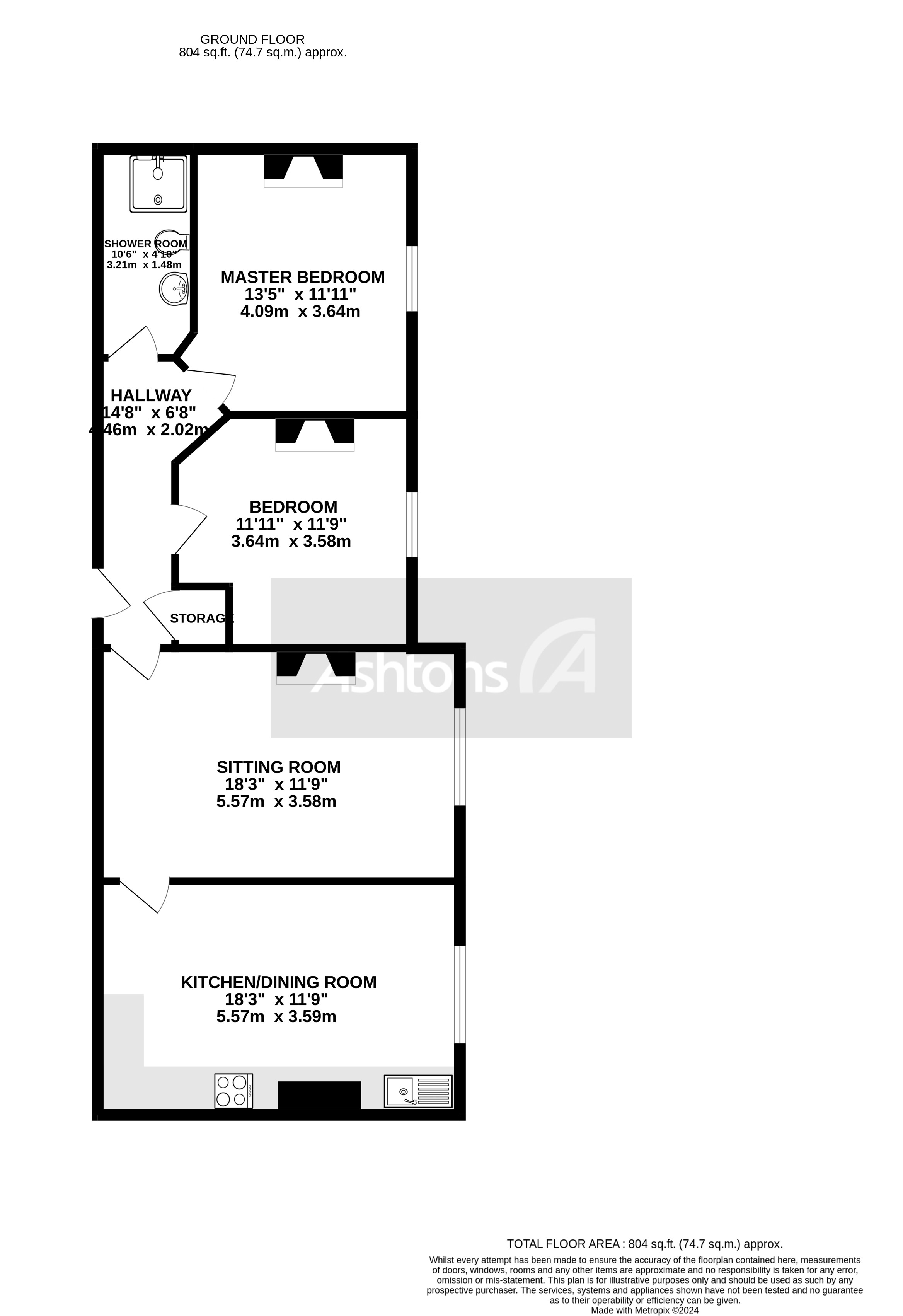 Apartment 2, St. Helens Floor Plan