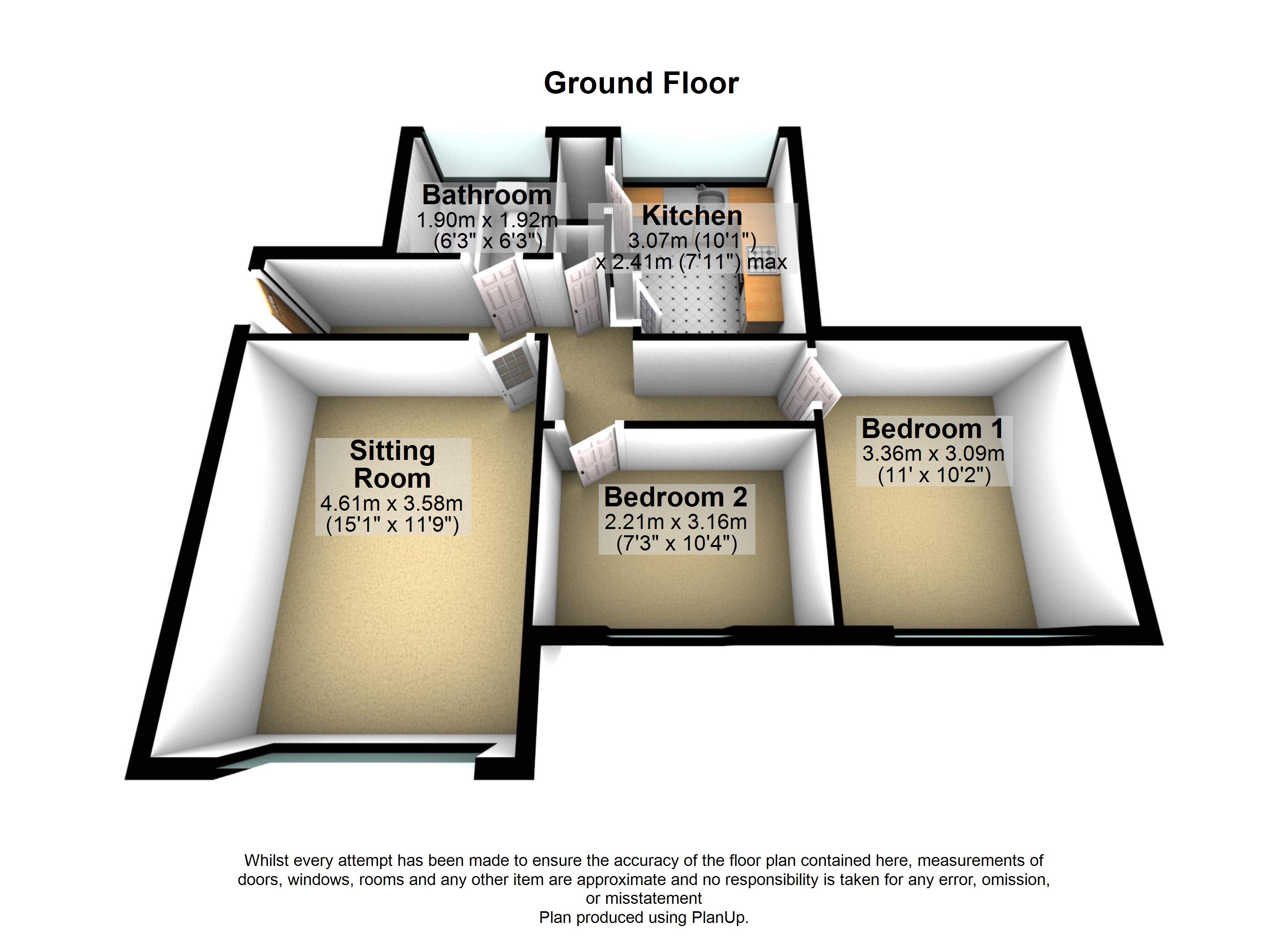 Apartment 2, Leigh Floor Plan