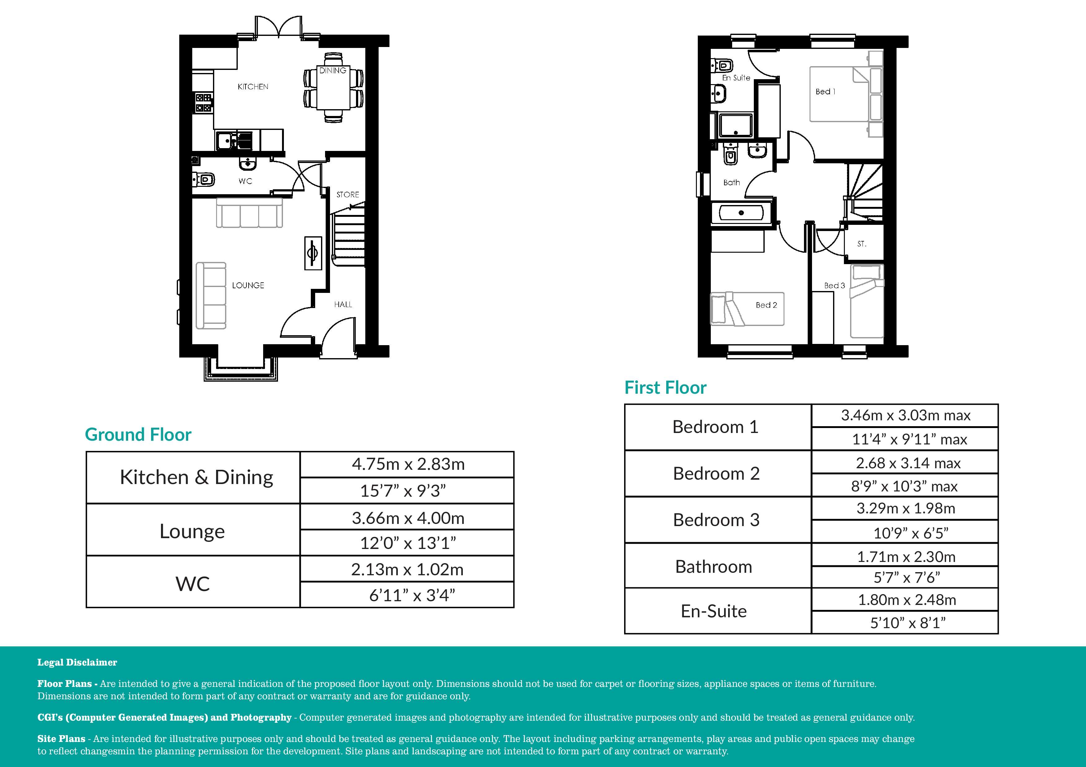 John Price Close, Widnes Floor Plan