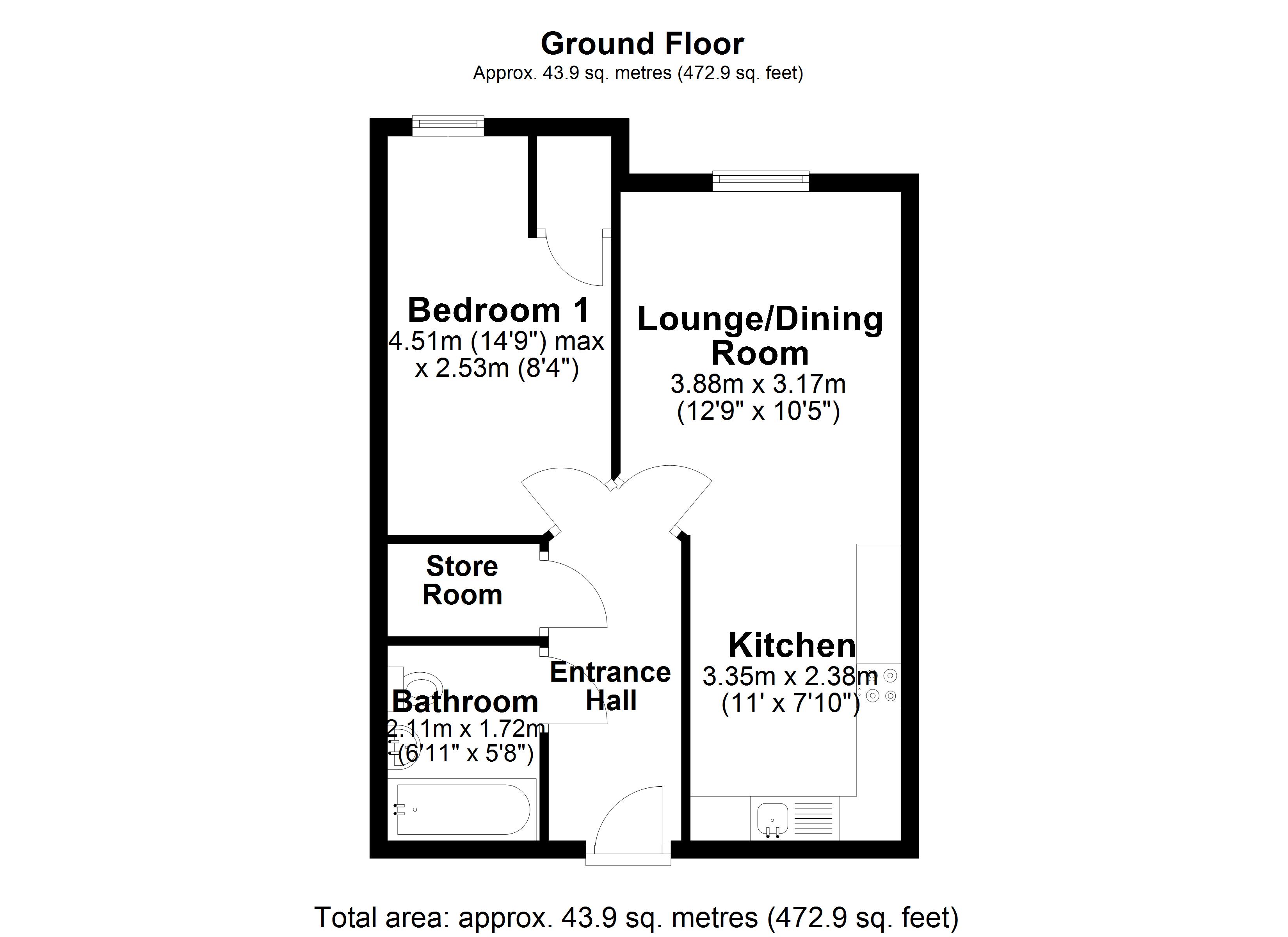 Apartment 18, Warrington Floor Plan