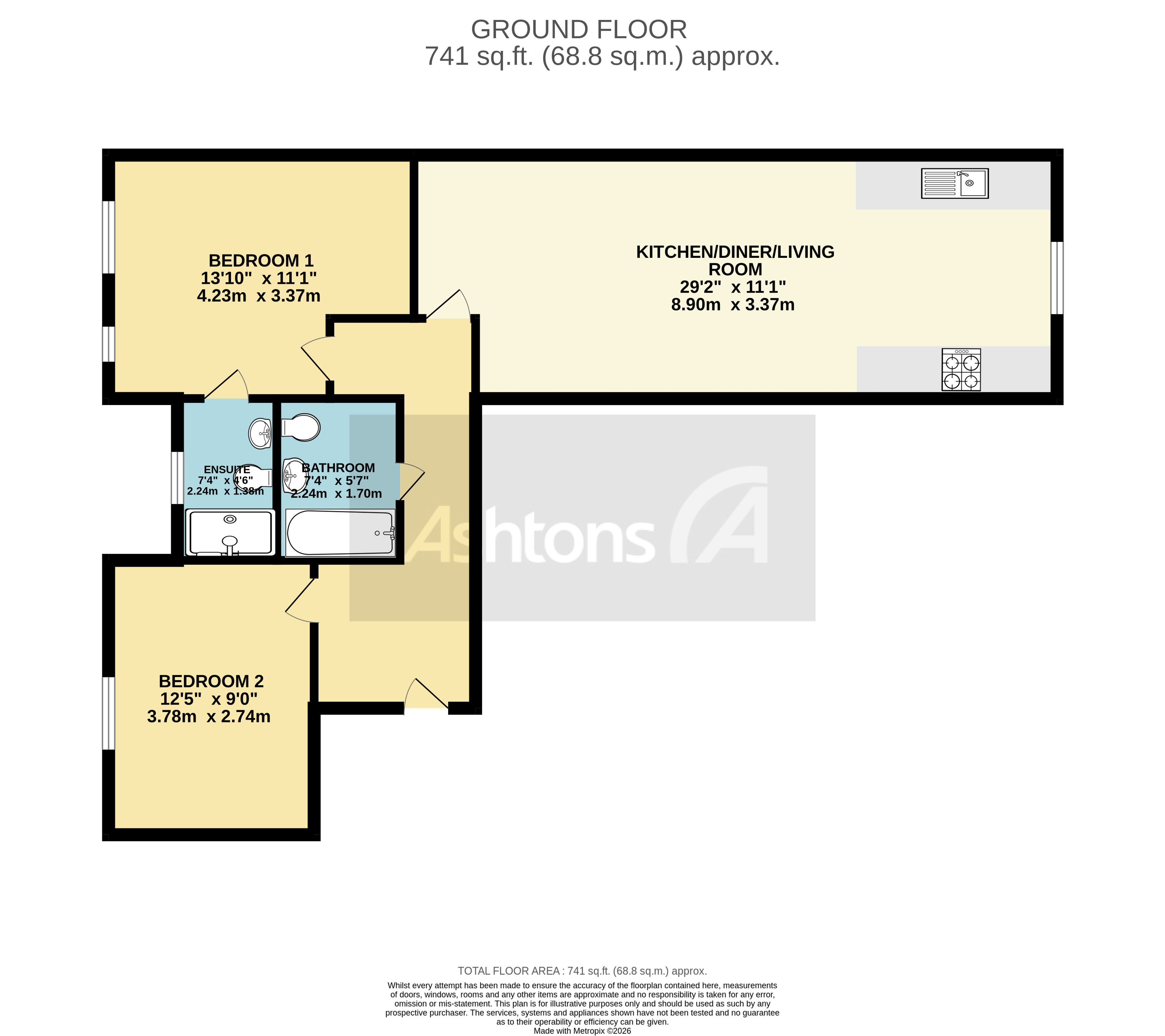 Apartment 1, Warrington Floor Plan