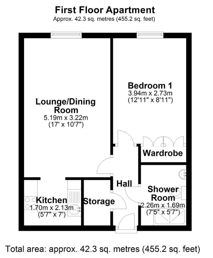 Flat 68, Warrington Floor Plan