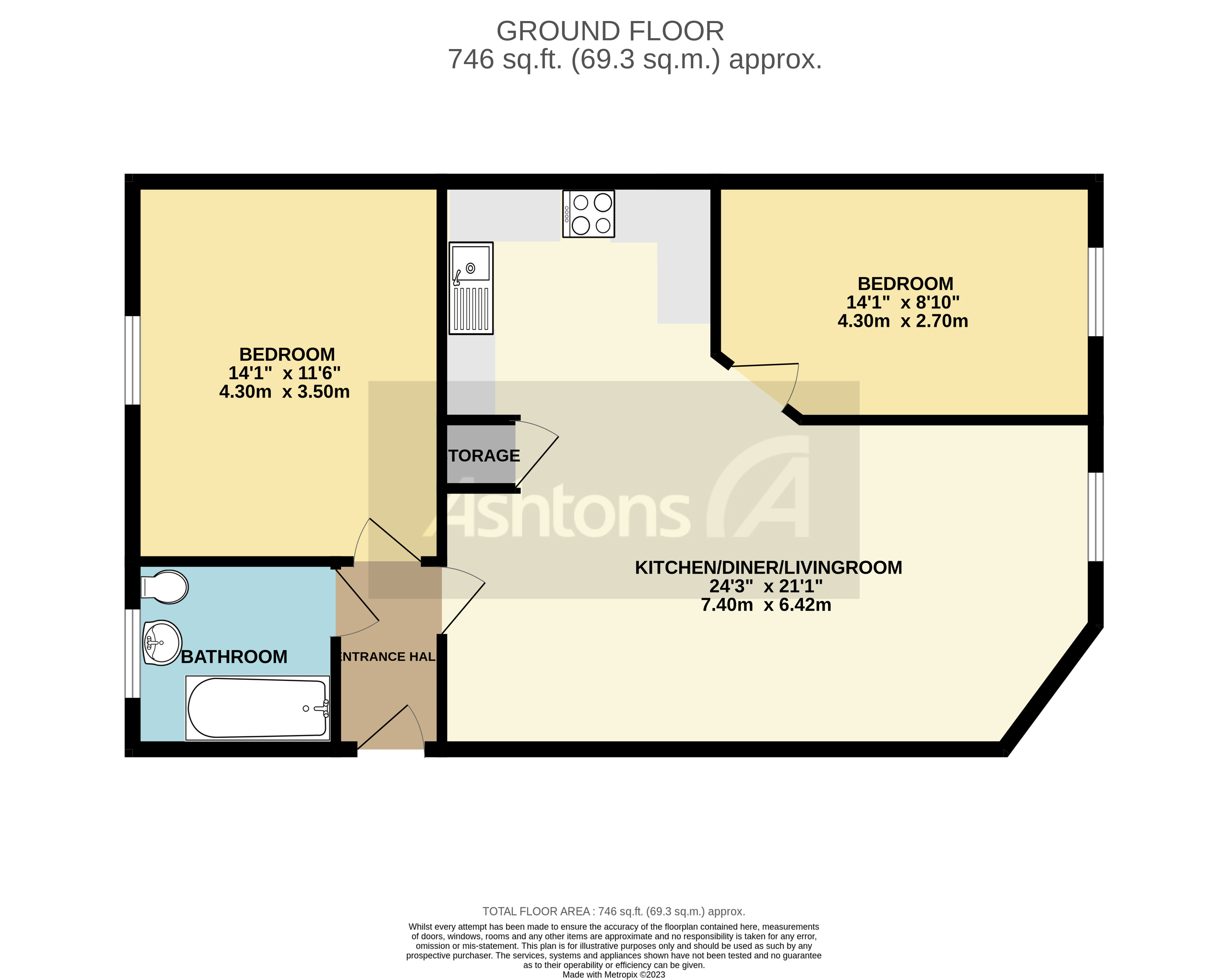 Apartment 4, Warrington Floor Plan