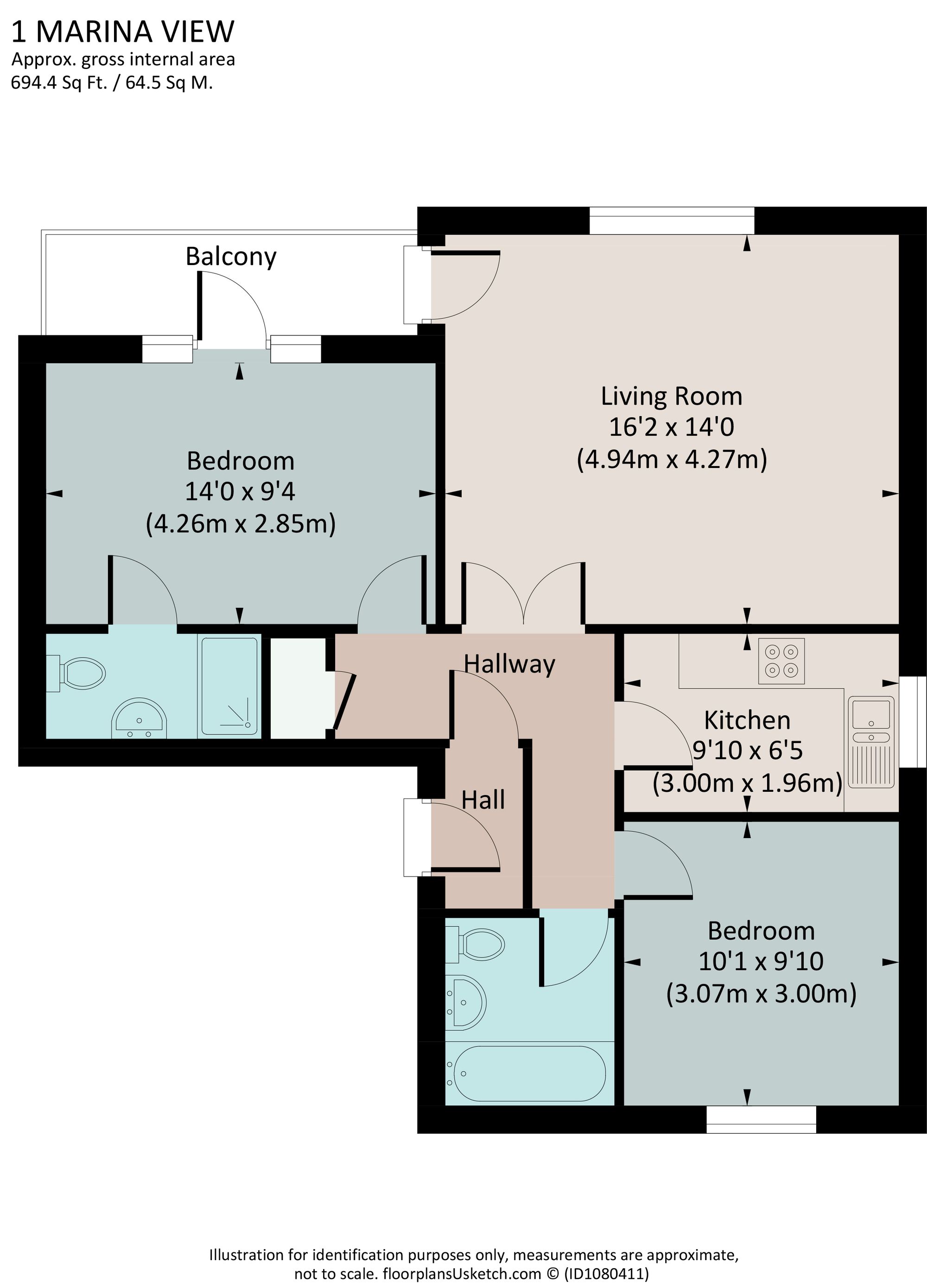 Marina View, Kingswear floorplan