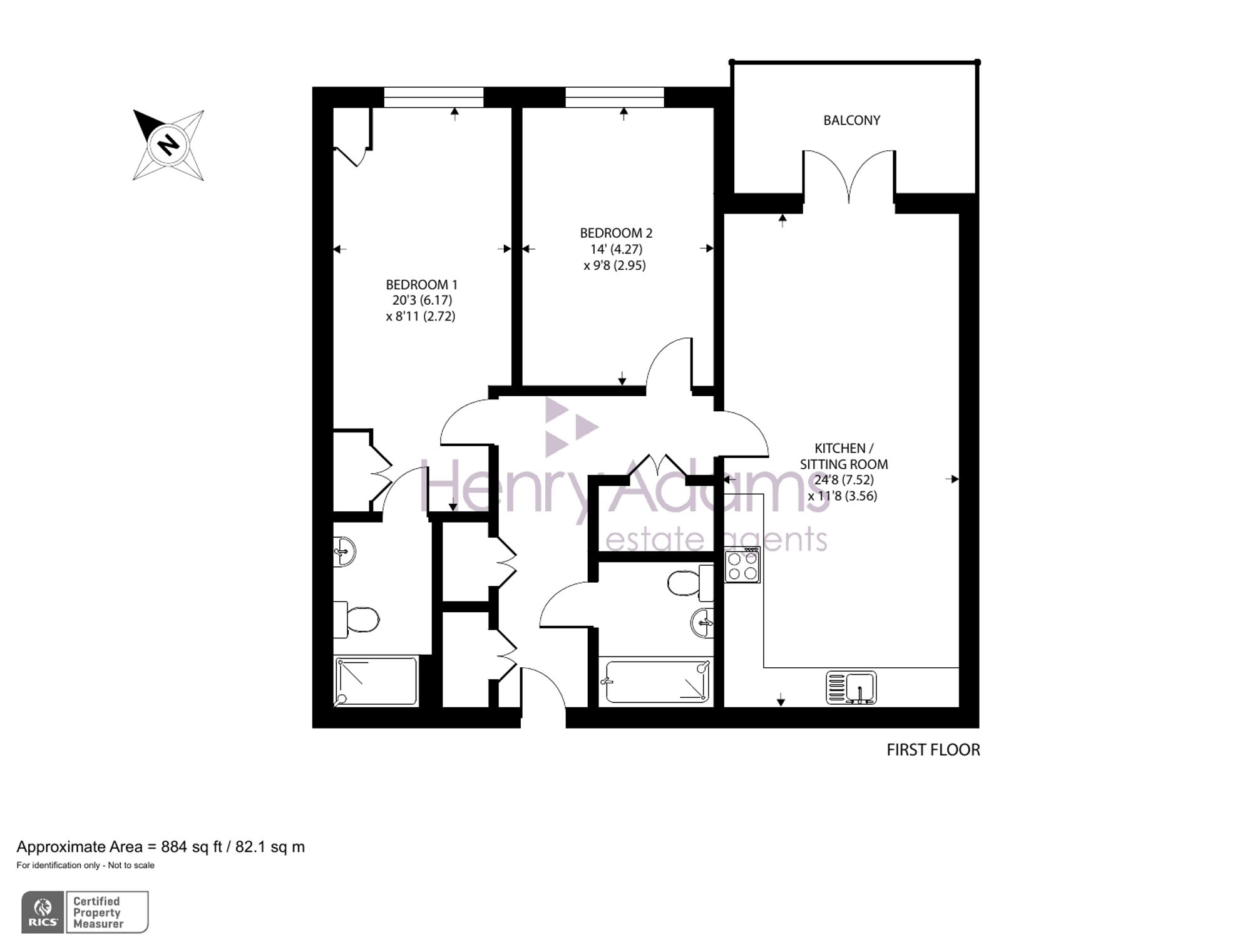 John Rennie Road, Chichester, PO19 floorplan