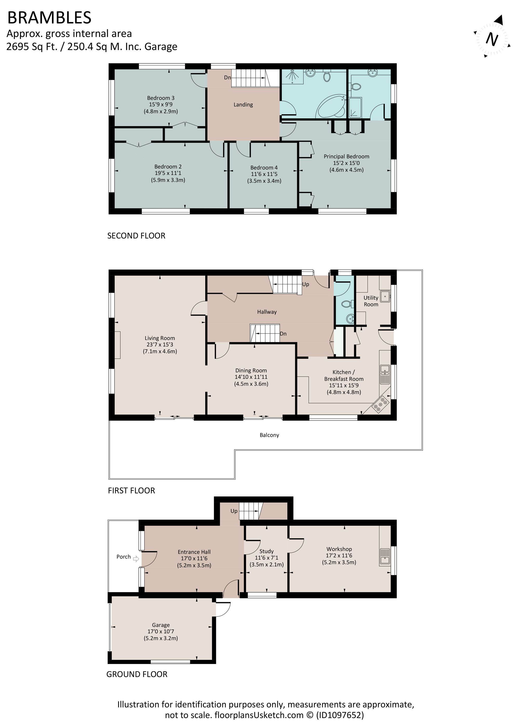 Brambles, Weeke Hill, Dartmouth floorplan