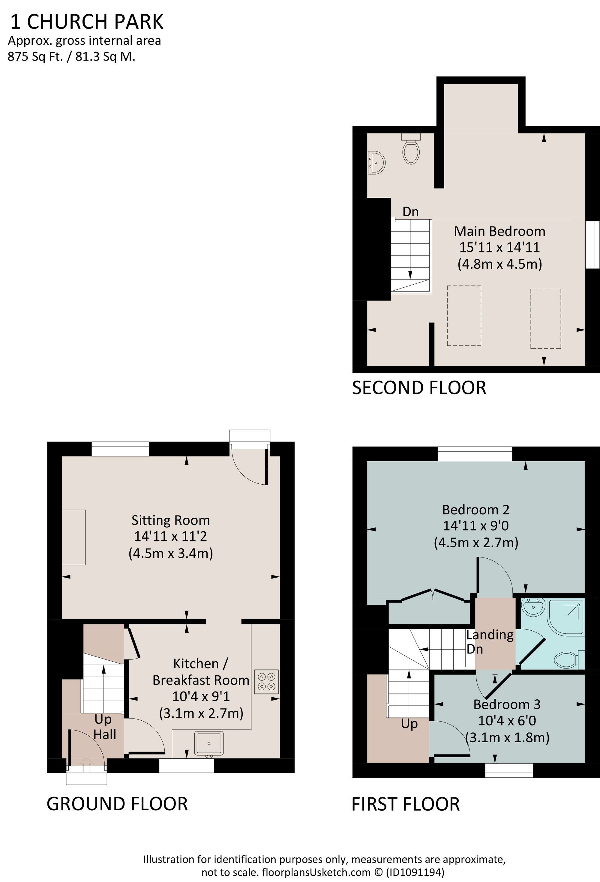 Coastguard Cottage, 1 Church Park, Kingswear floorplan