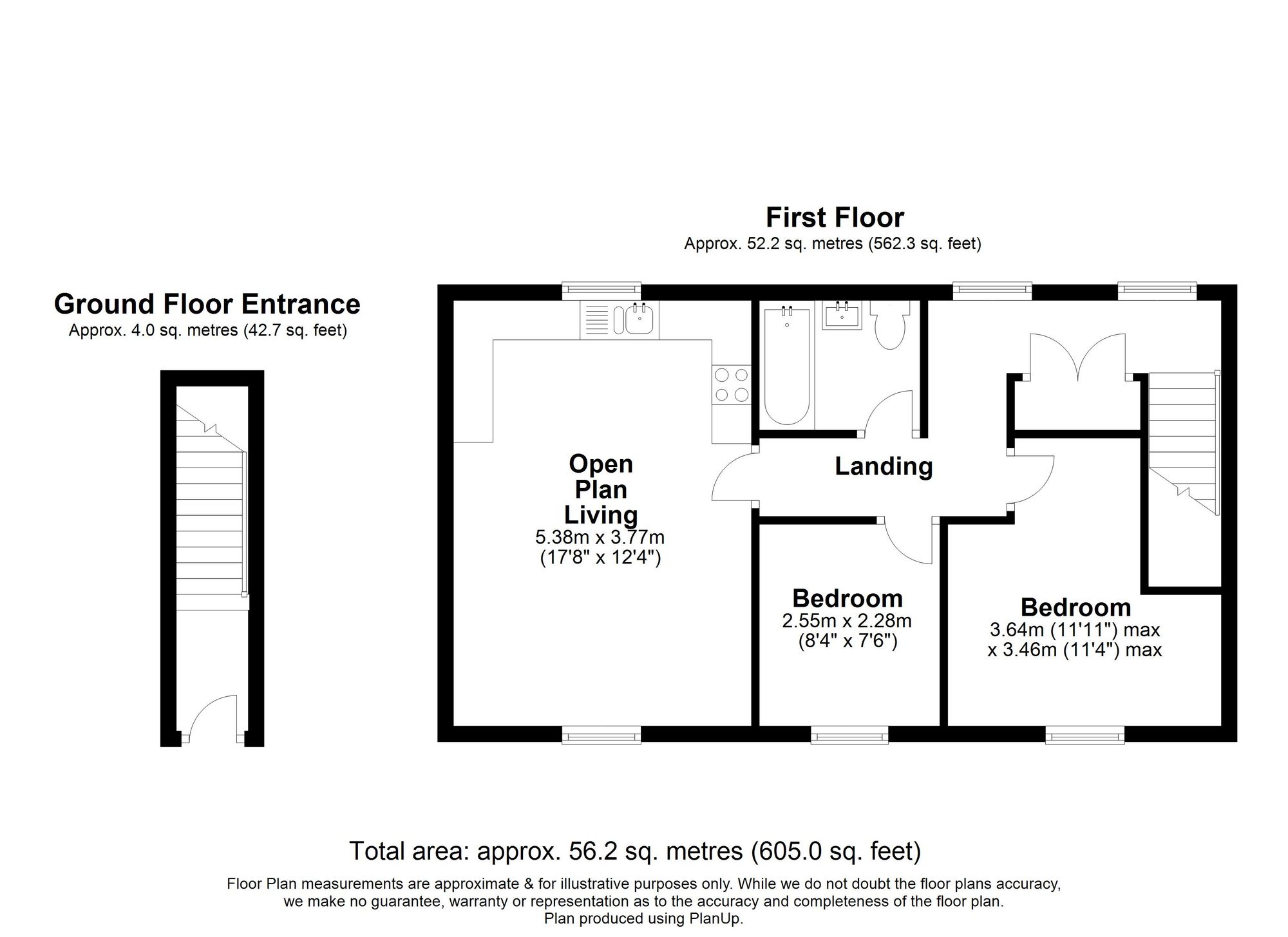 2 Bedroom House For Sale - Valerian Way, Stotfold, SG5 Floor Plan