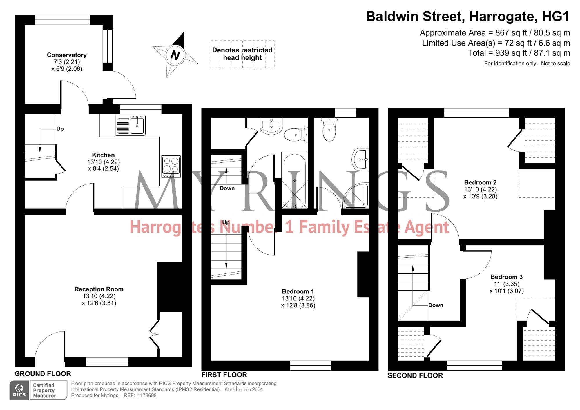 Floorplan for Baldwin Street, Harrogate, HG1