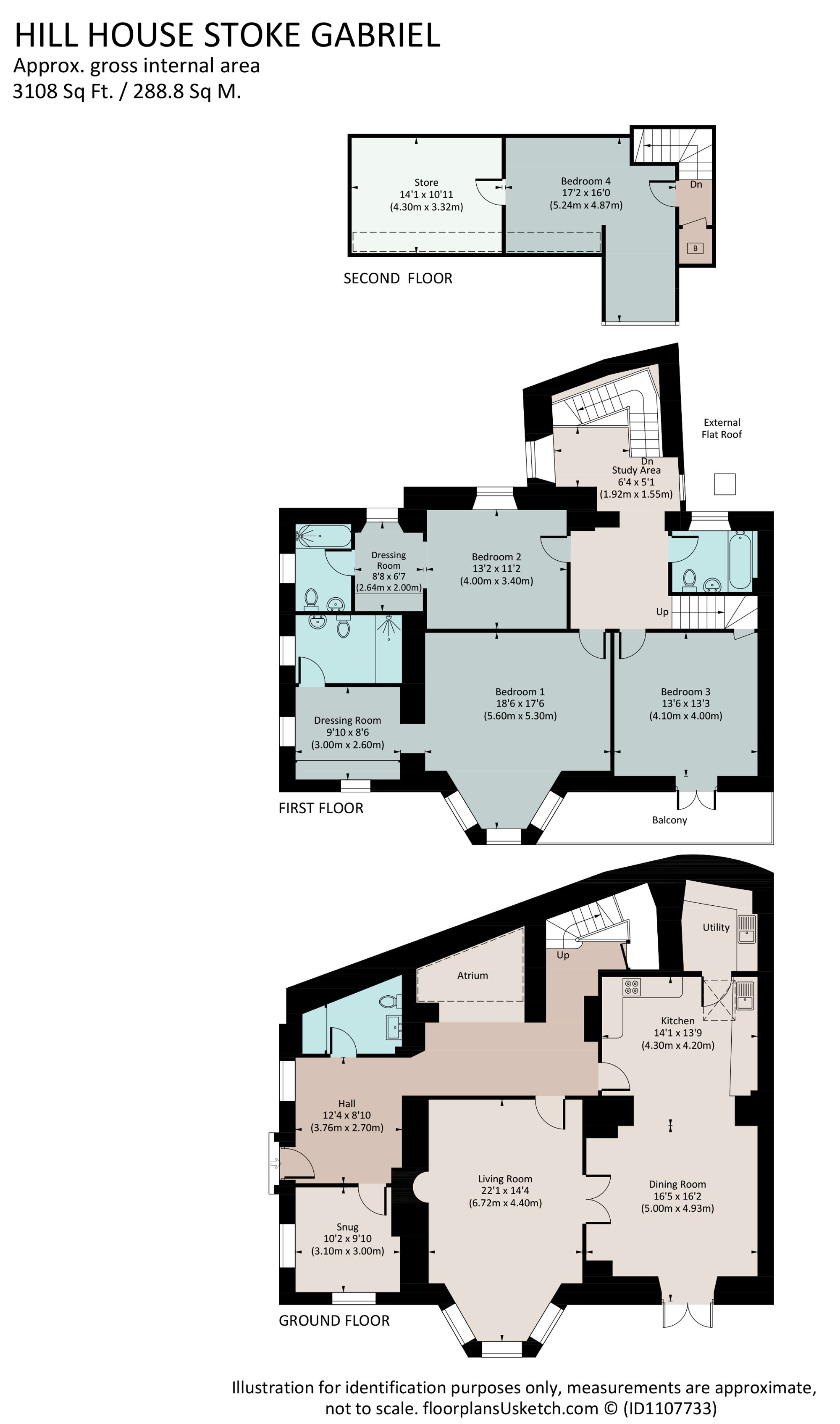 Hill House, Stoke Gabriel floorplan