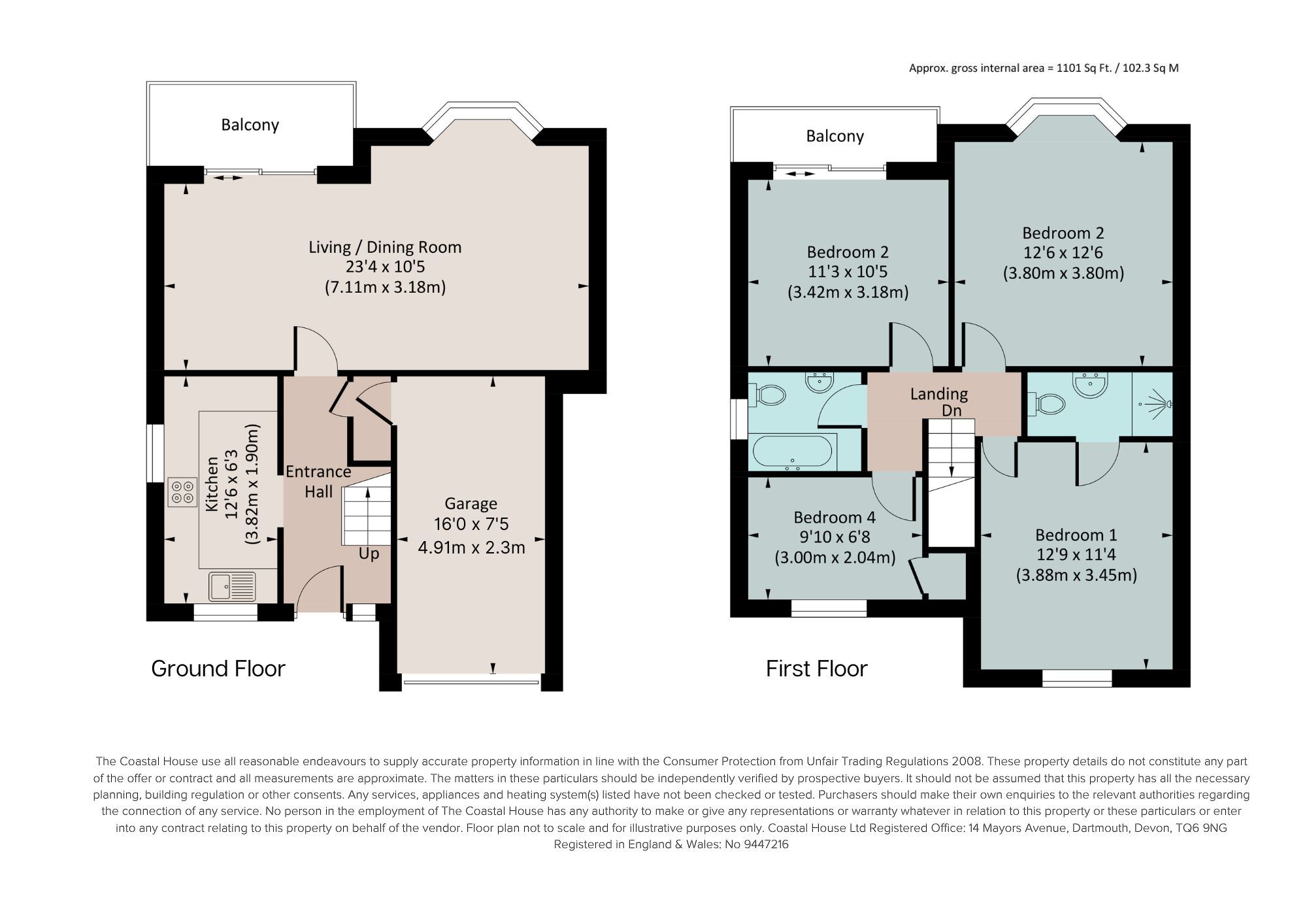 5 Marina Court, Lower Contour Road, Kingswear floorplan