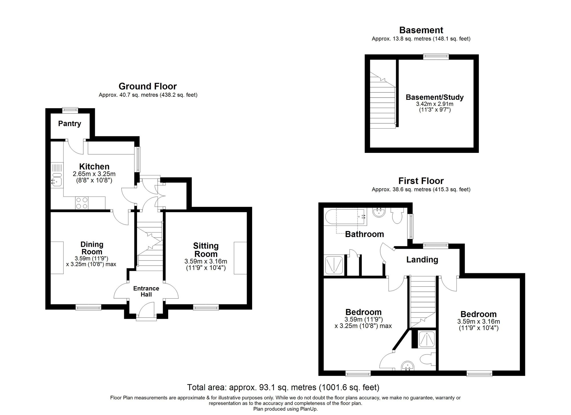 3 Bedroom House For Sale - Stevenage Road, Hitchin, SG4 Floor Plan