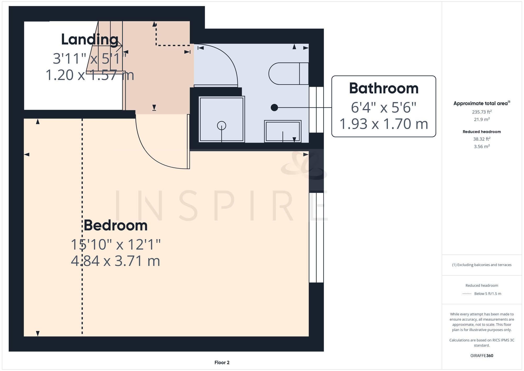 Floorplan for top floor