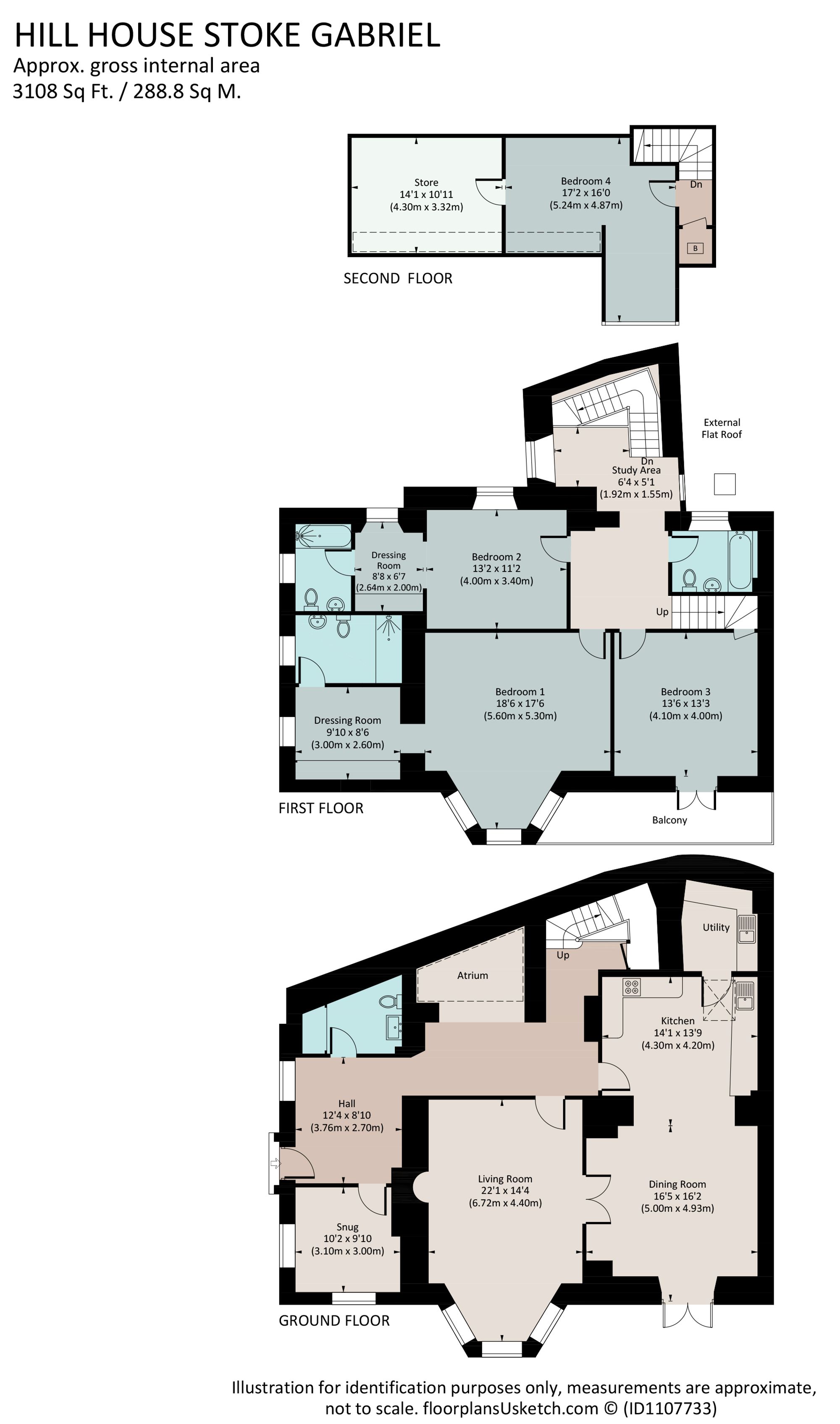 Hill House, Stoke Gabriel floorplan