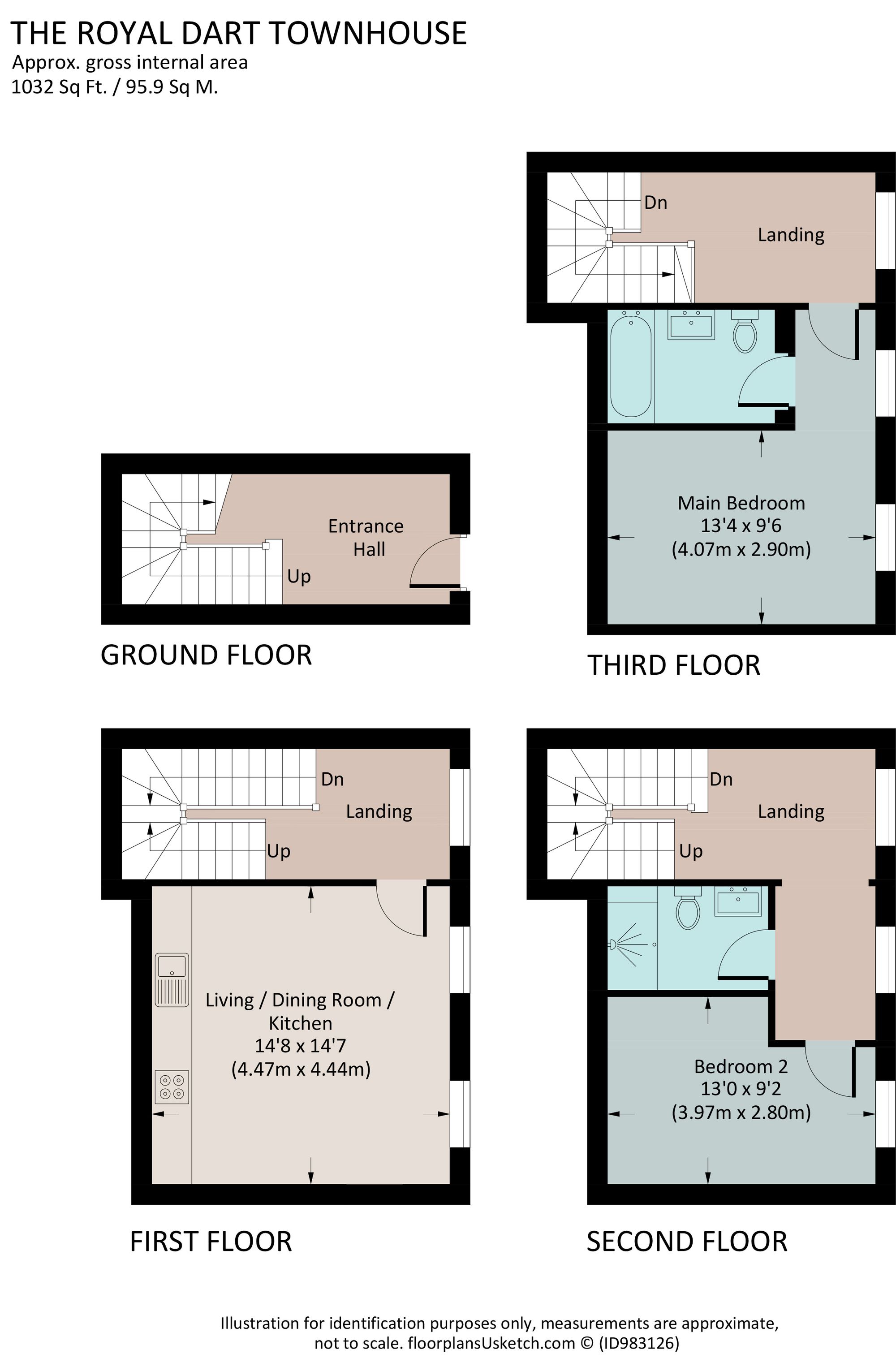 The Royal Dart Townhouse, Kingswear floorplan