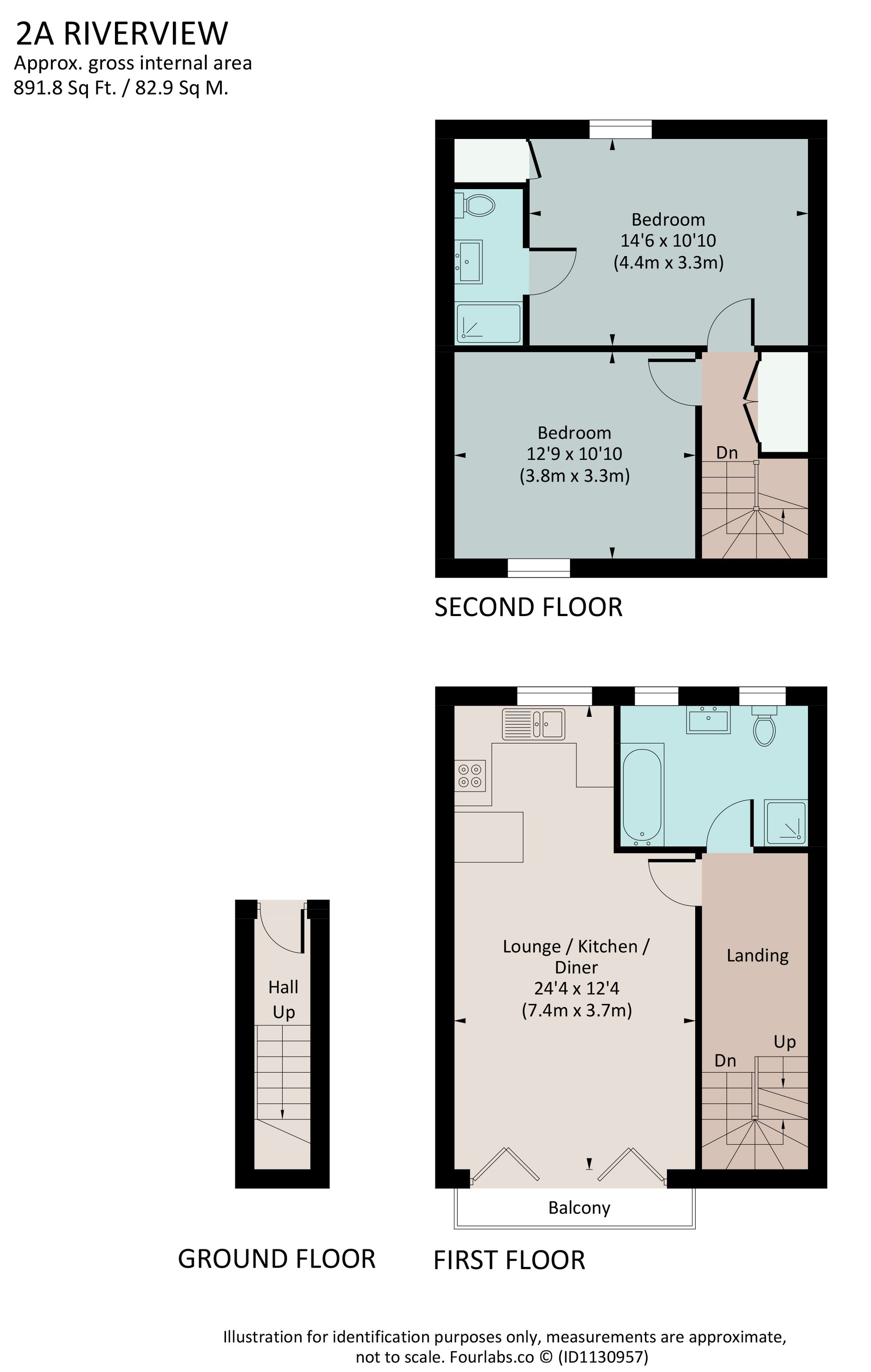 2A River View, Kingswear floorplan