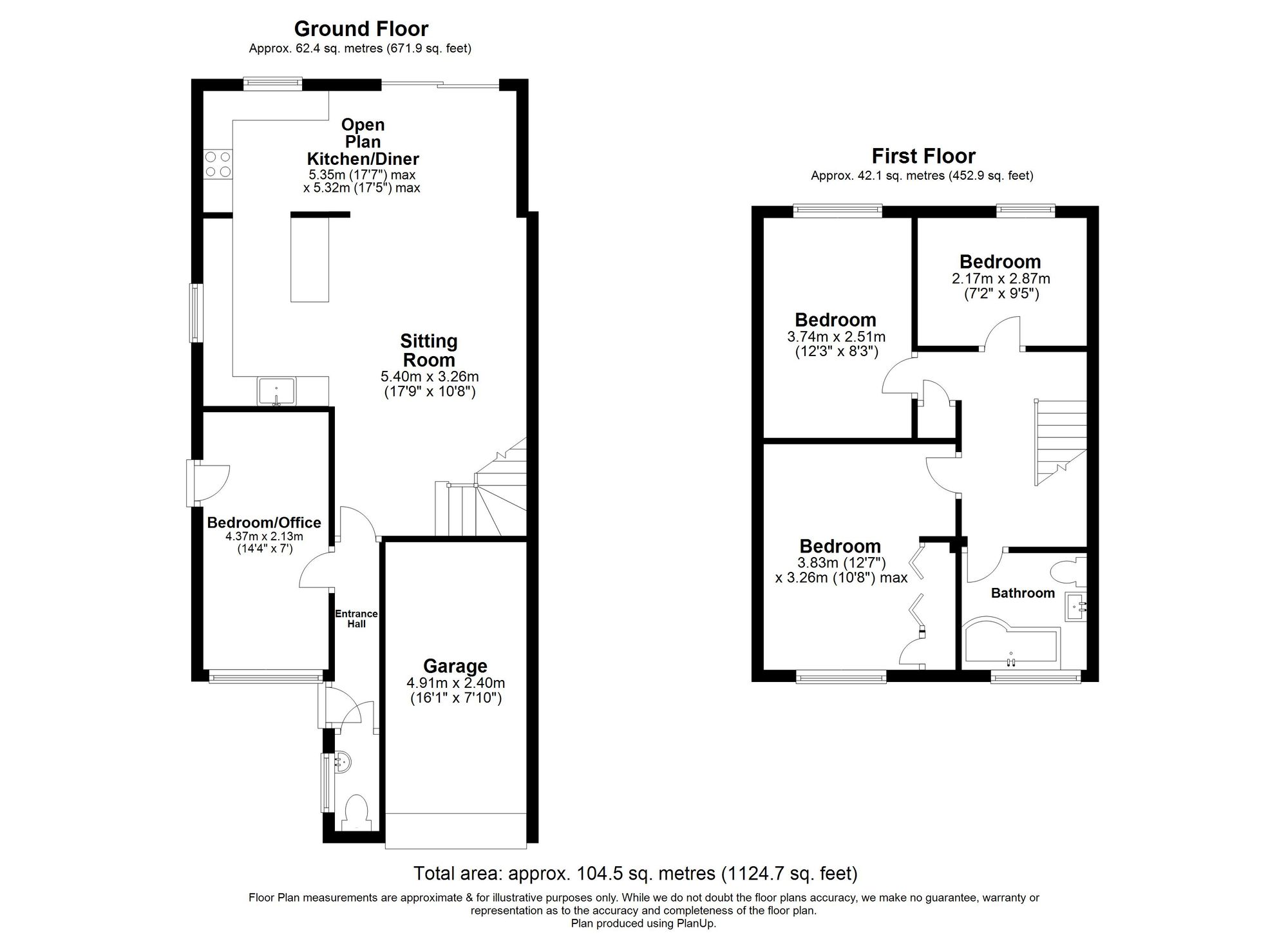 4 Bedroom House For Sale - Kings Hedges, Hitchin, SG5 Floor Plan