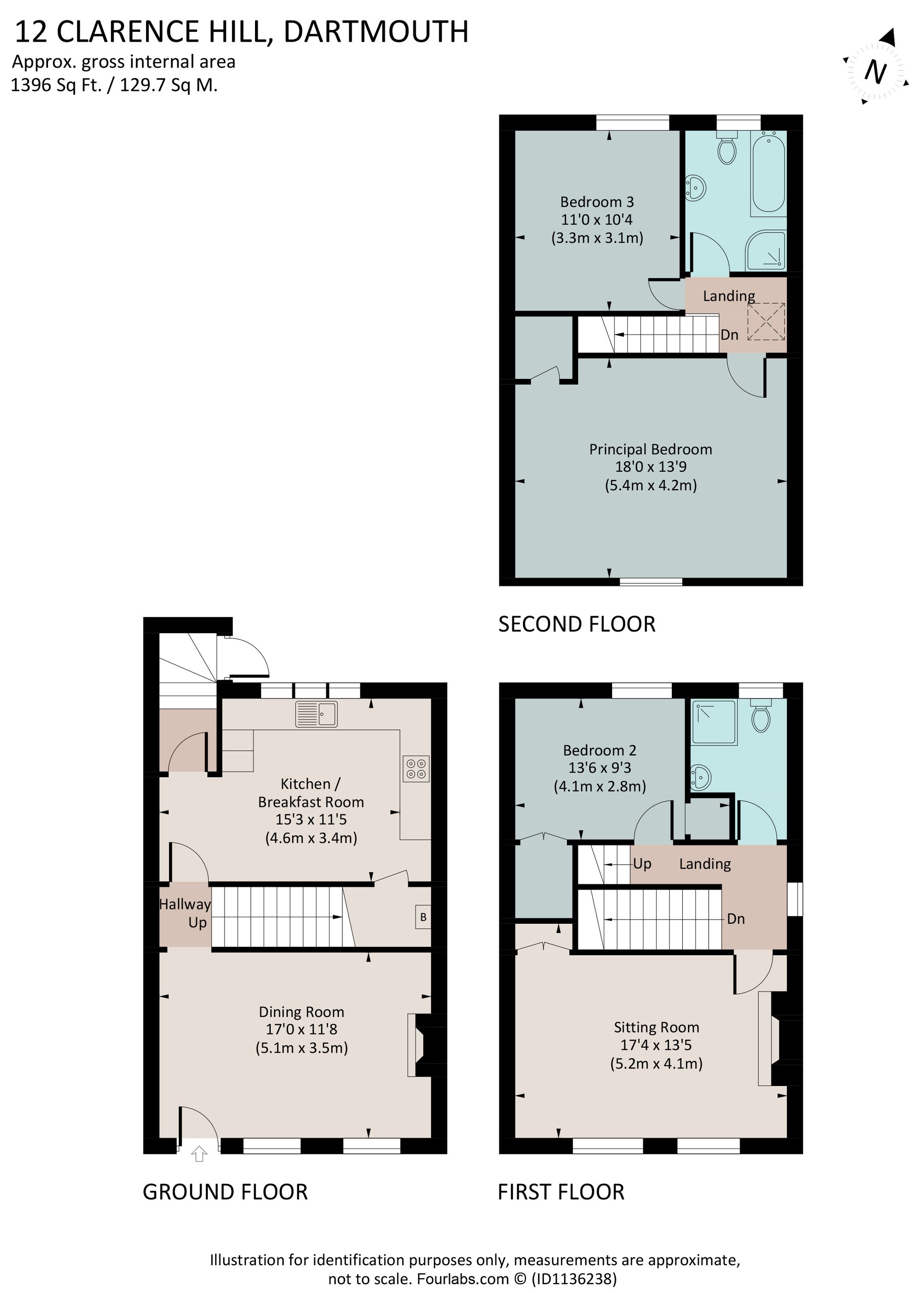 Lantern House, 12 Clarence Hill, Dartmouth floorplan