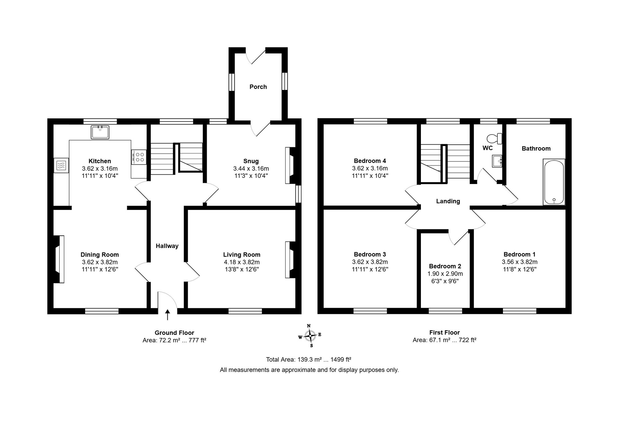 Floorplan for Nidd Lane, Birstwith, HG3
