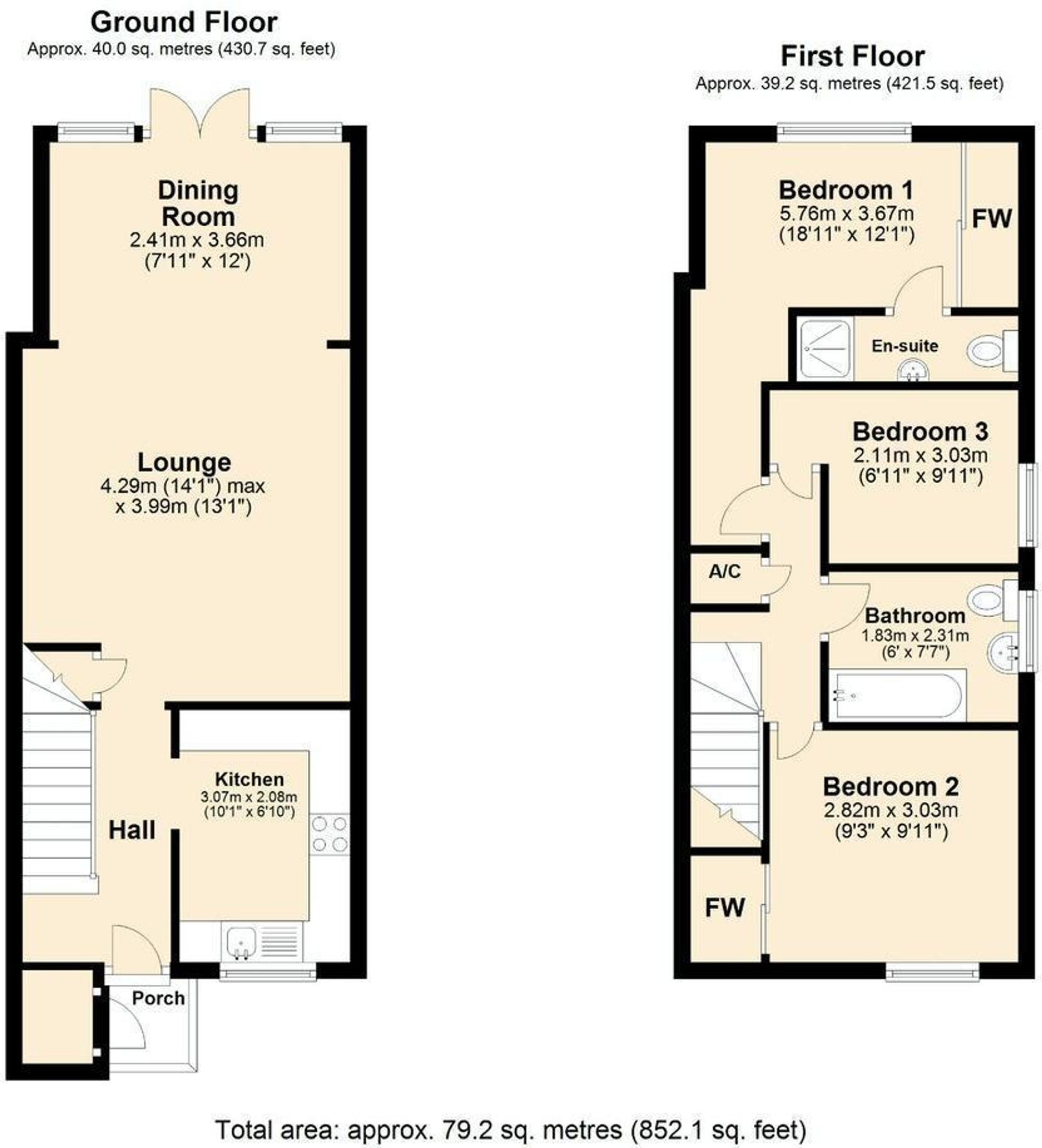 Glenbarr Drive, Hinckley, LE10 Floorplan
