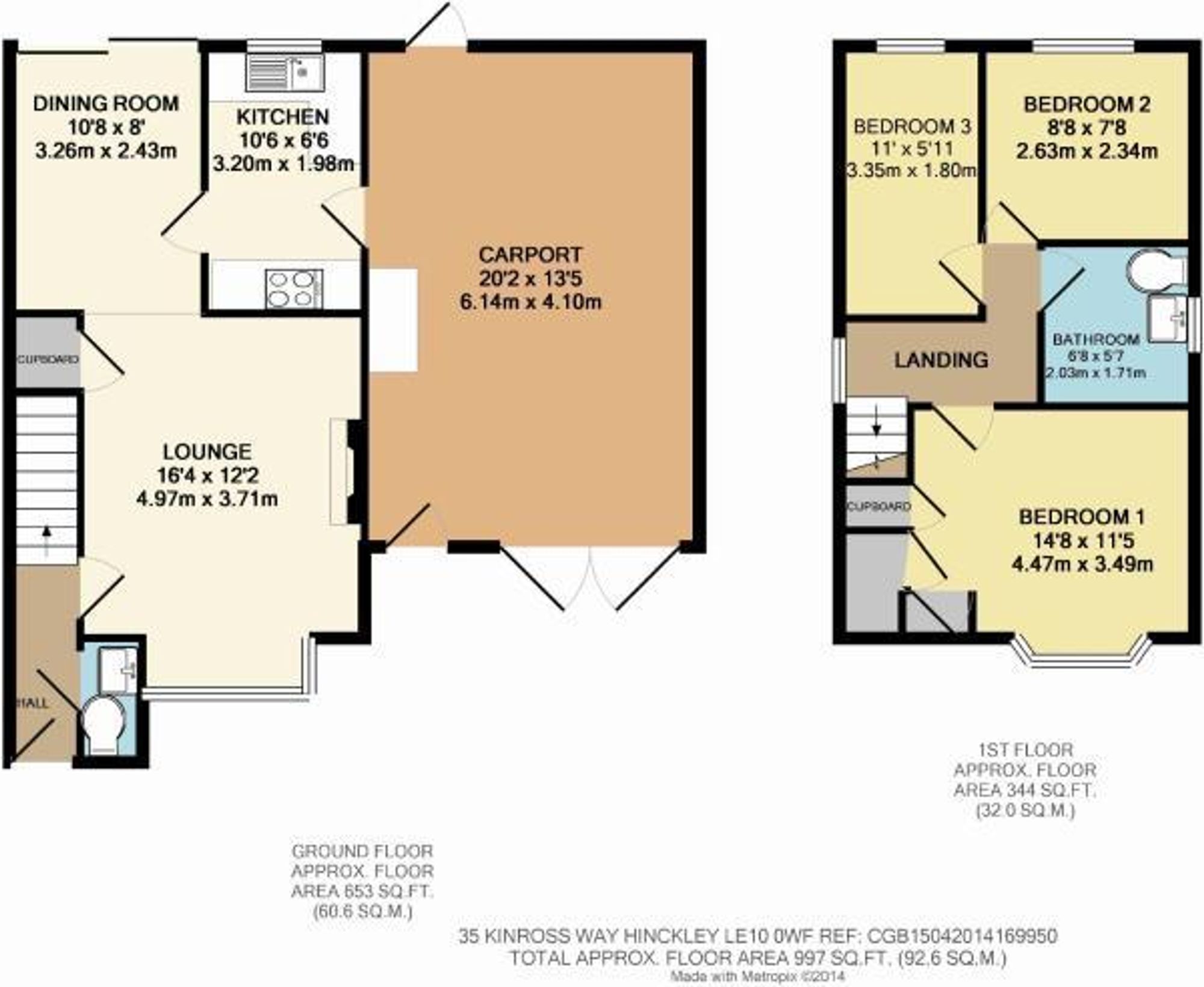 Kinross Way, Hinckley, LE10 Floorplan