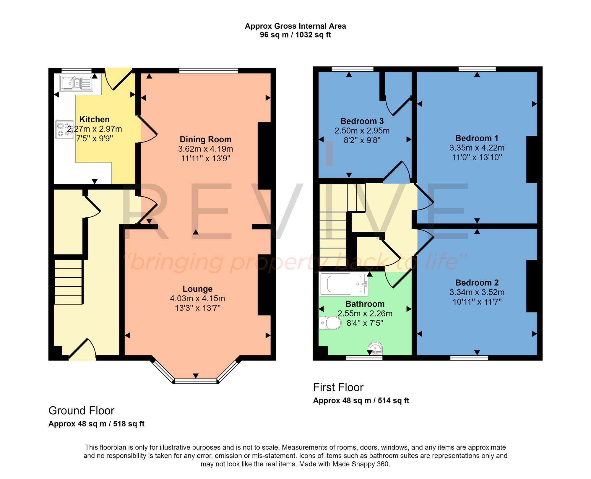 Floor plan for 3 Bedroom House, Dacy Road, Liverpool, L5