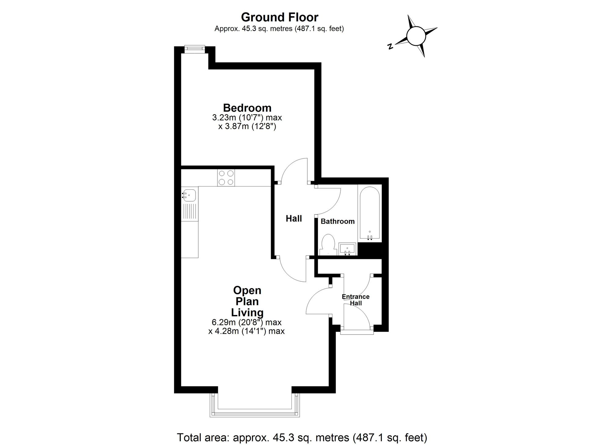 1 Bedroom Maisonette For Sale - Paynes Park, Hitchin, SG5 Floor Plan