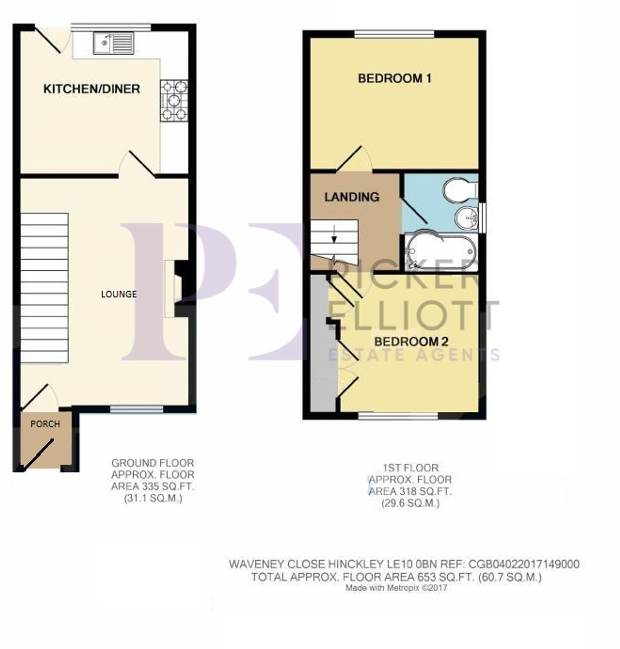 Waveney Close, Hinckley, LE10 Floorplan