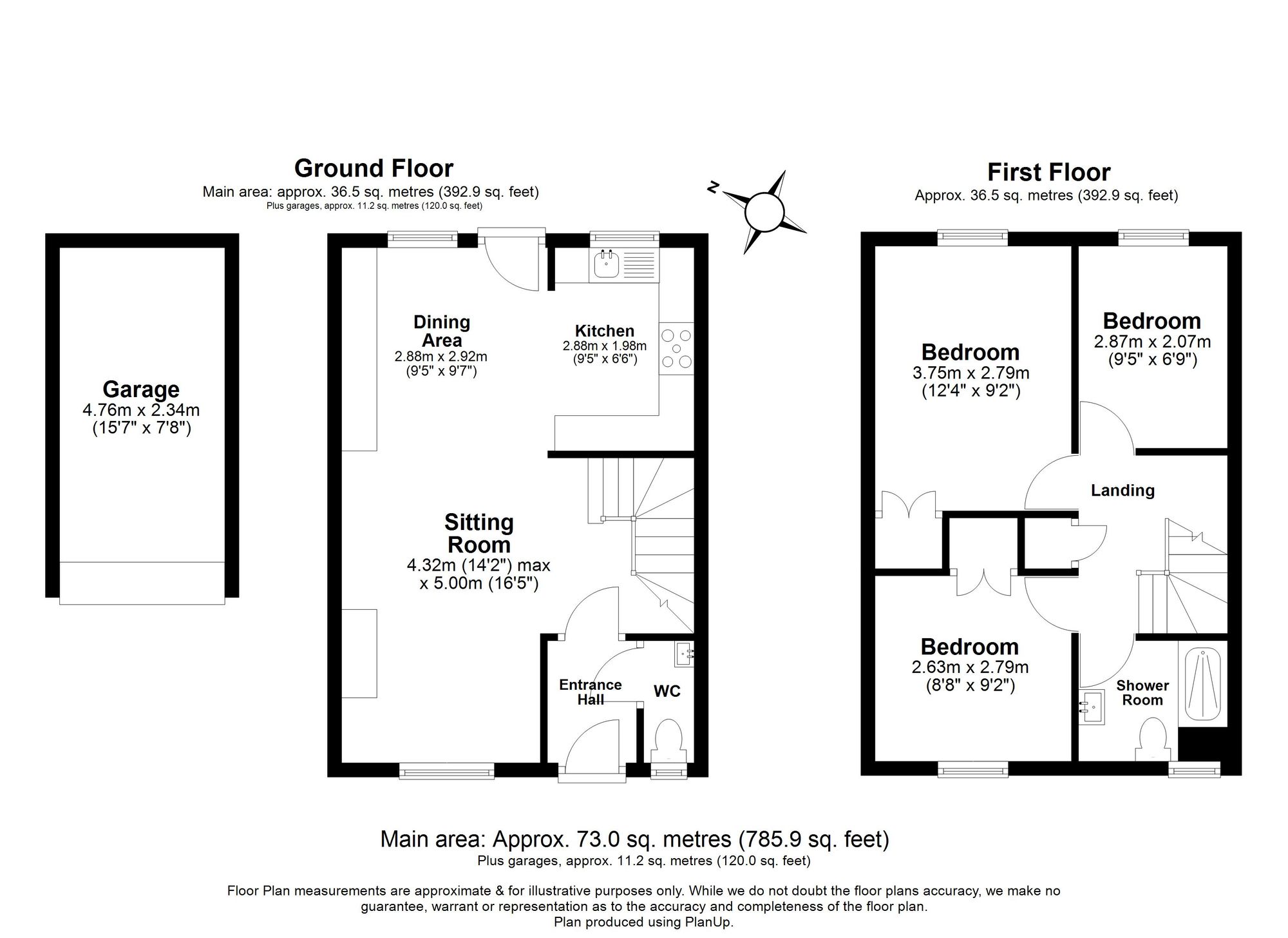 3 Bedroom House For Sale - The Heath, Breachwood Green, SG4 Floor Plan