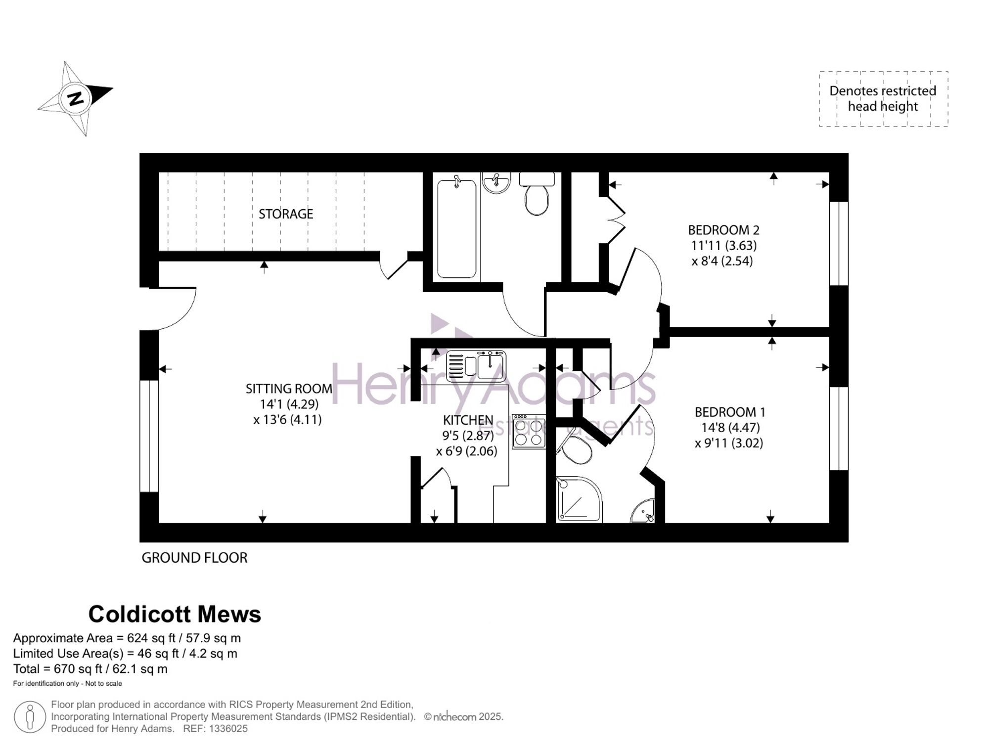 Elmer Road, Coldicott Mews, PO22 floorplan