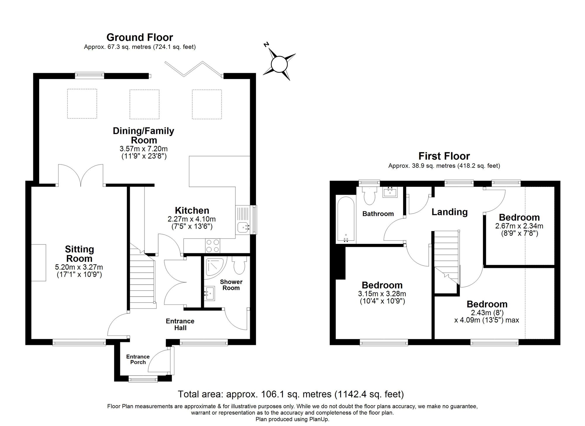 3 Bedroom House For Sale - Broad Street, Clifton, SG17 Floor Plan