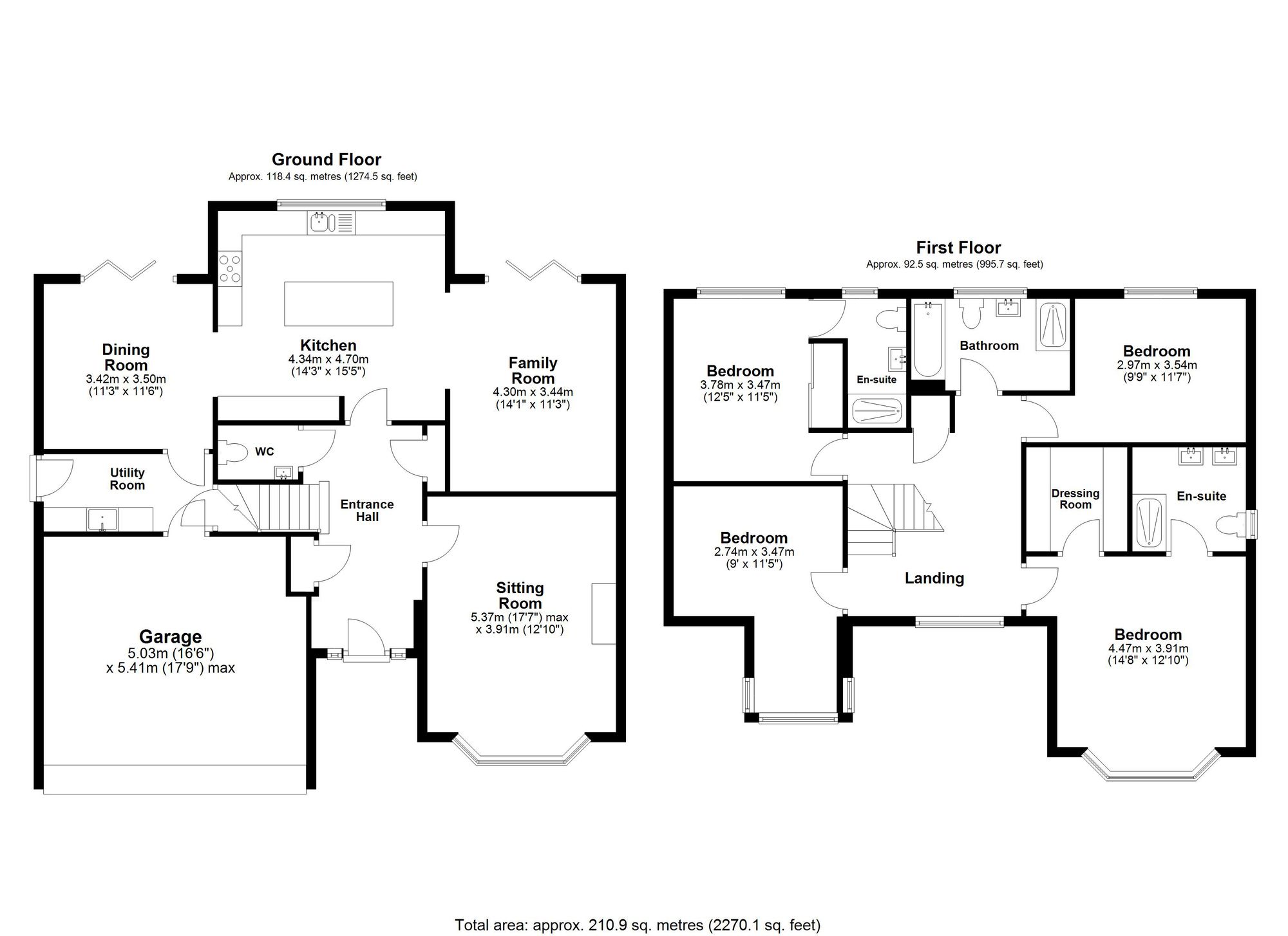 4 Bedroom House For Sale - Bedford Rd, SG5 Floor Plan