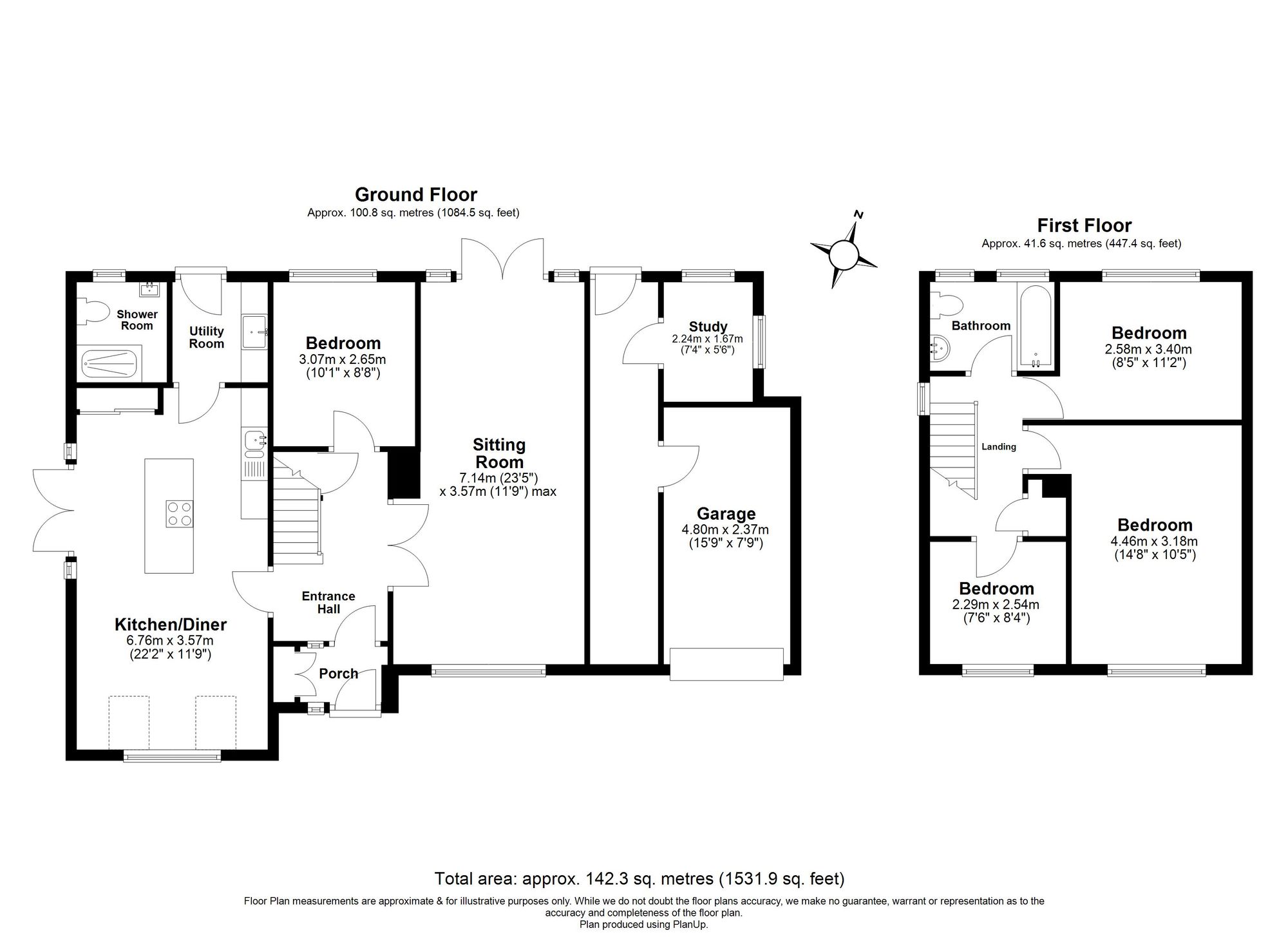4 Bedroom House For Sale - Broadmead, Hitchin, SG4 Floor Plan