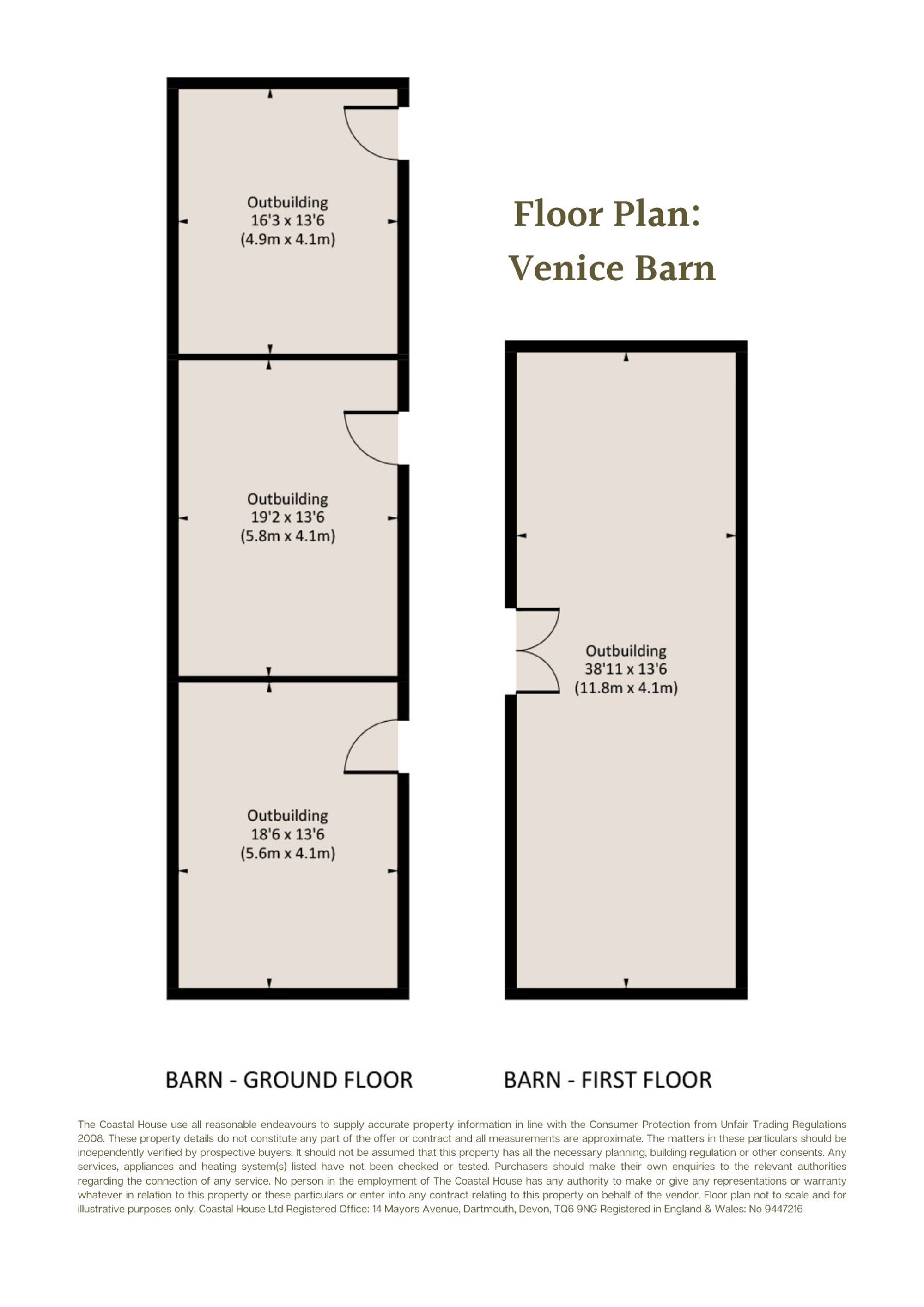 Venice Barn, Allaleigh, Totnes floorplan