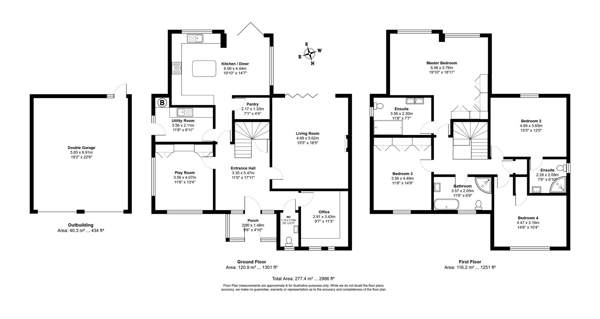 4 Bedroom House For Sale - Cherry Tree Gardens, Hitchin, SG4 Floor Plan