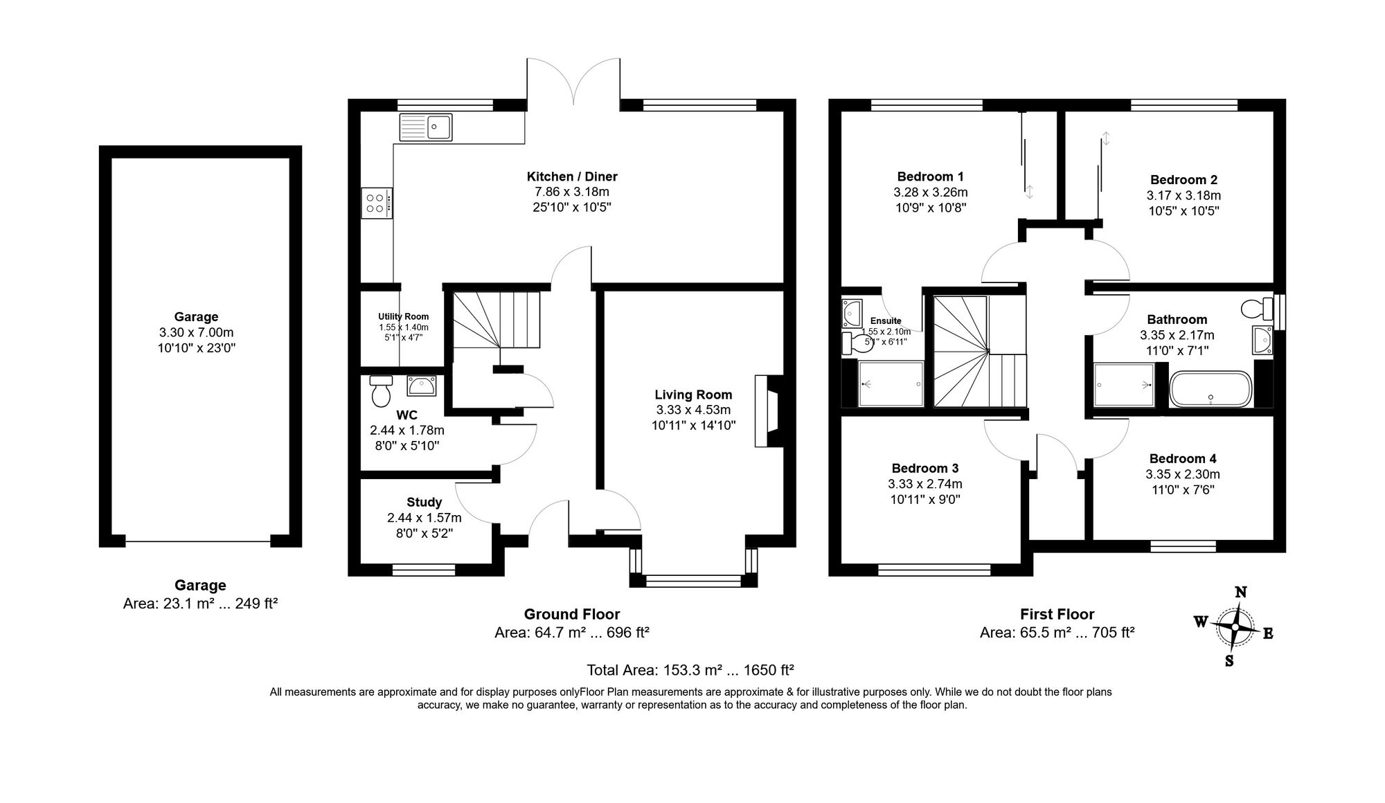 4 Bedroom House For Sale - Beverley Gardens, Lower Stondon, SG16 Floor Plan