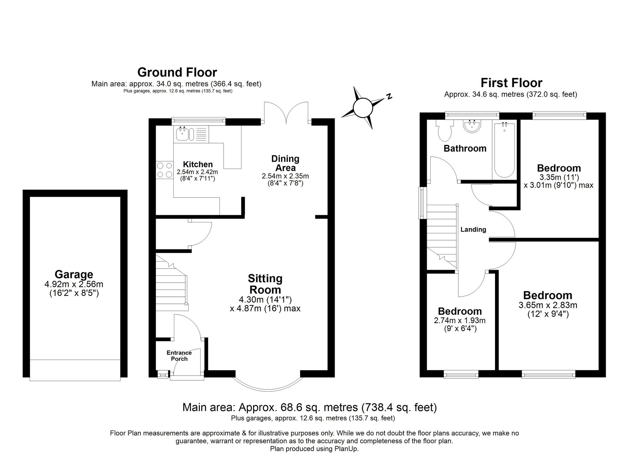 3 Bedroom House For Sale - Saxon Avenue, Stotfold, SG5 Floor Plan