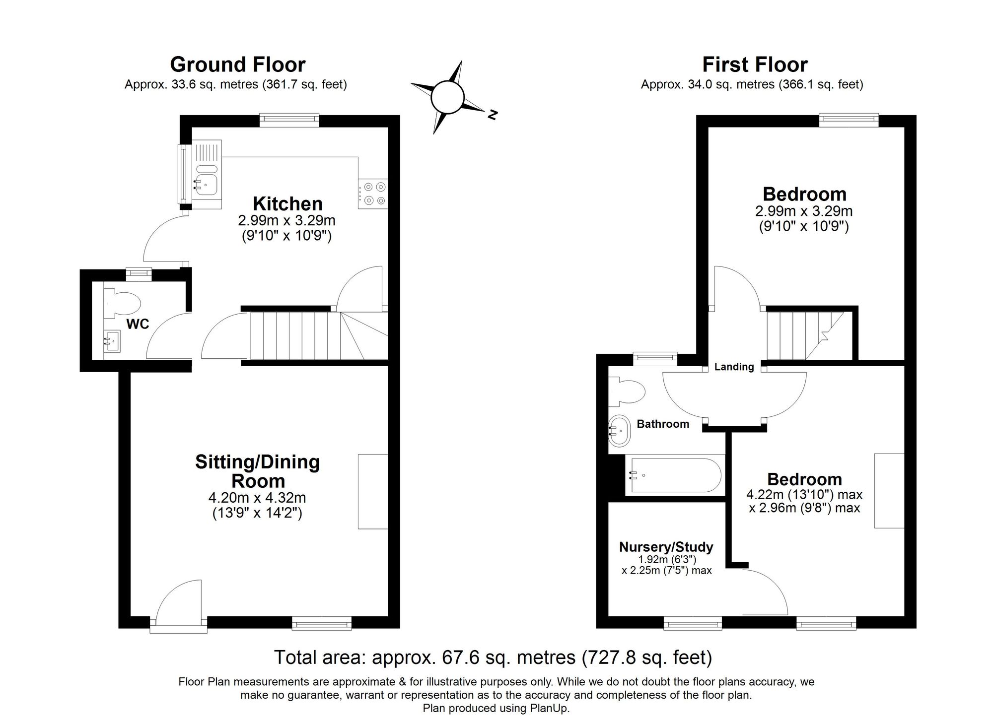 2 Bedroom House For Sale - Old Park Road, Hitchin, SG5 Floor Plan