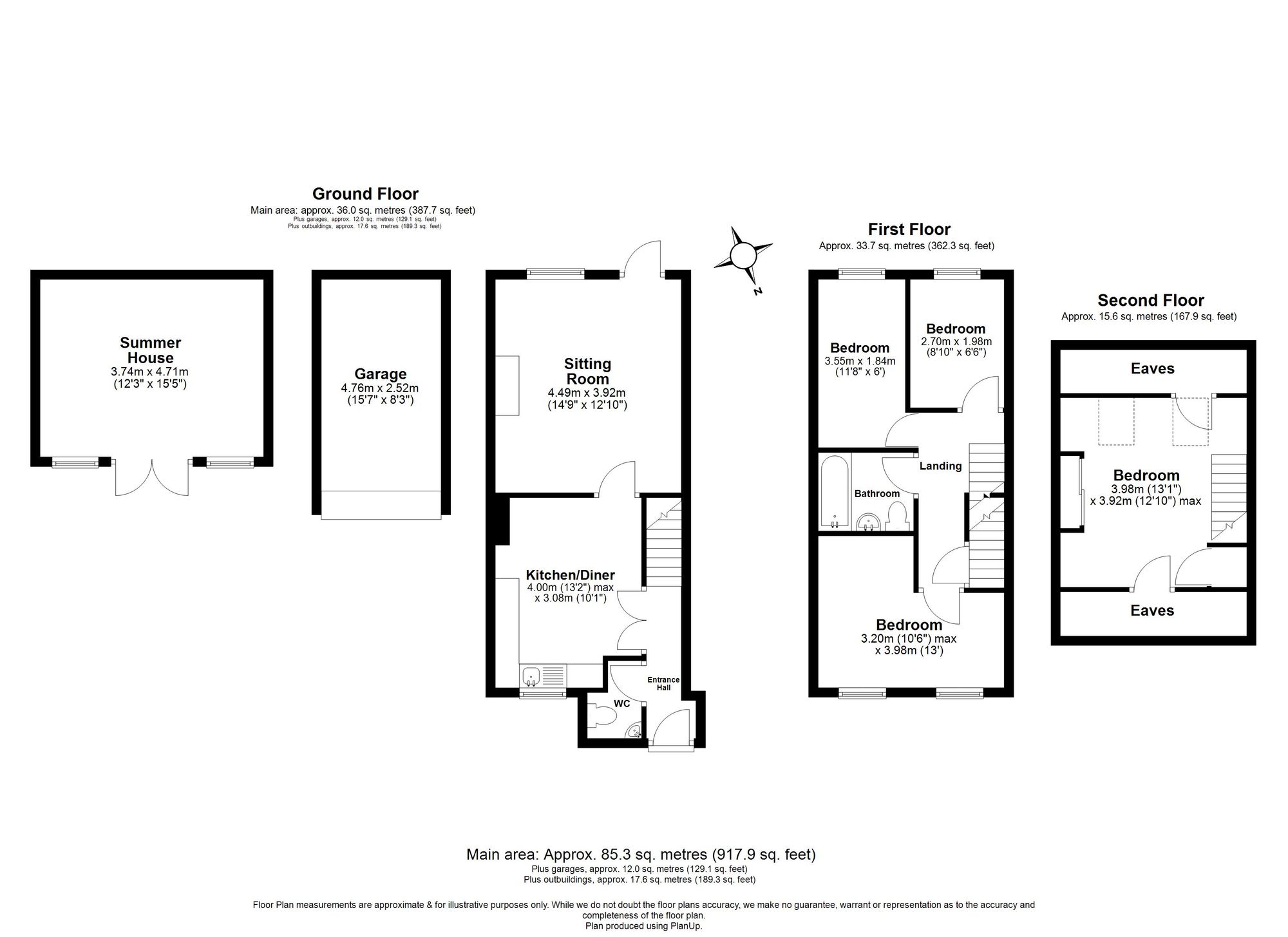 4 Bedroom House For Sale - Darley Hall, Luton, LU2 Floor Plan