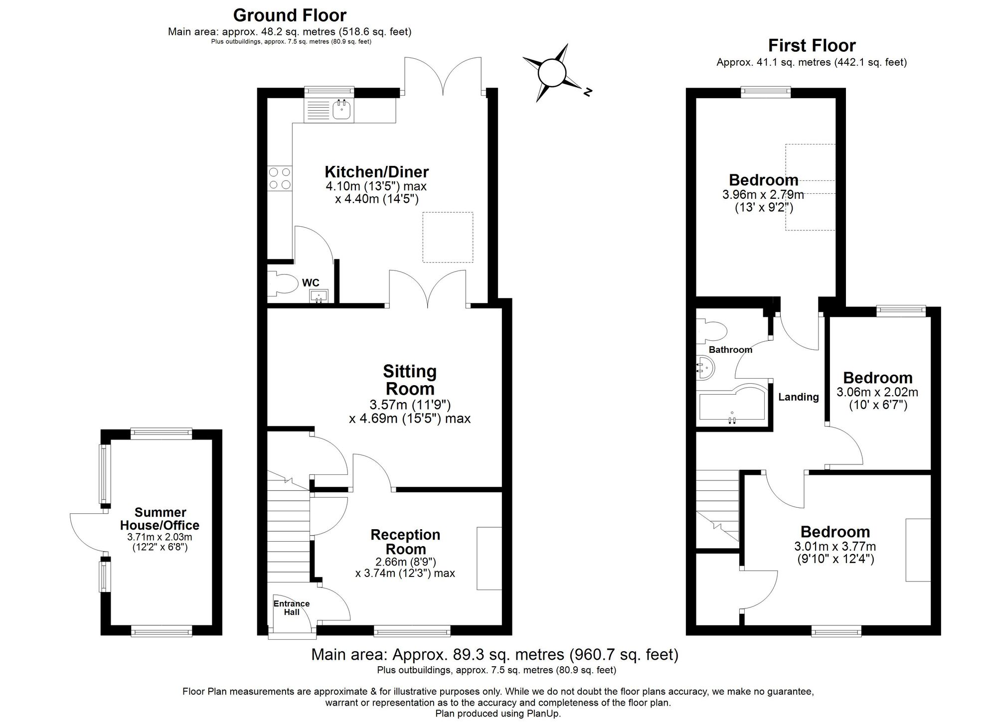 3 Bedroom House For Sale - Woolgrove Road, Hitchin, SG4 Floor Plan
