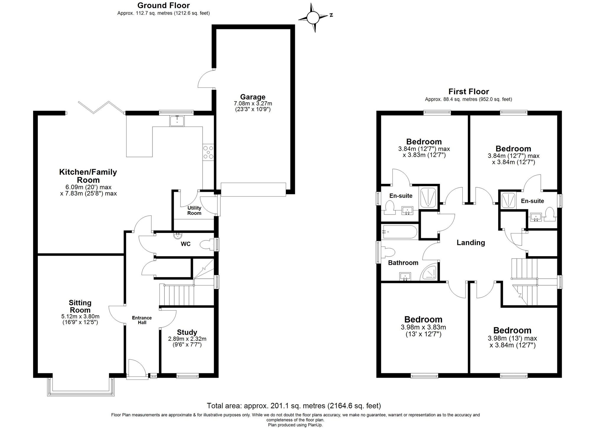 4 Bedroom House For Sale - Earl Close, Clifton, SG17 Floor Plan