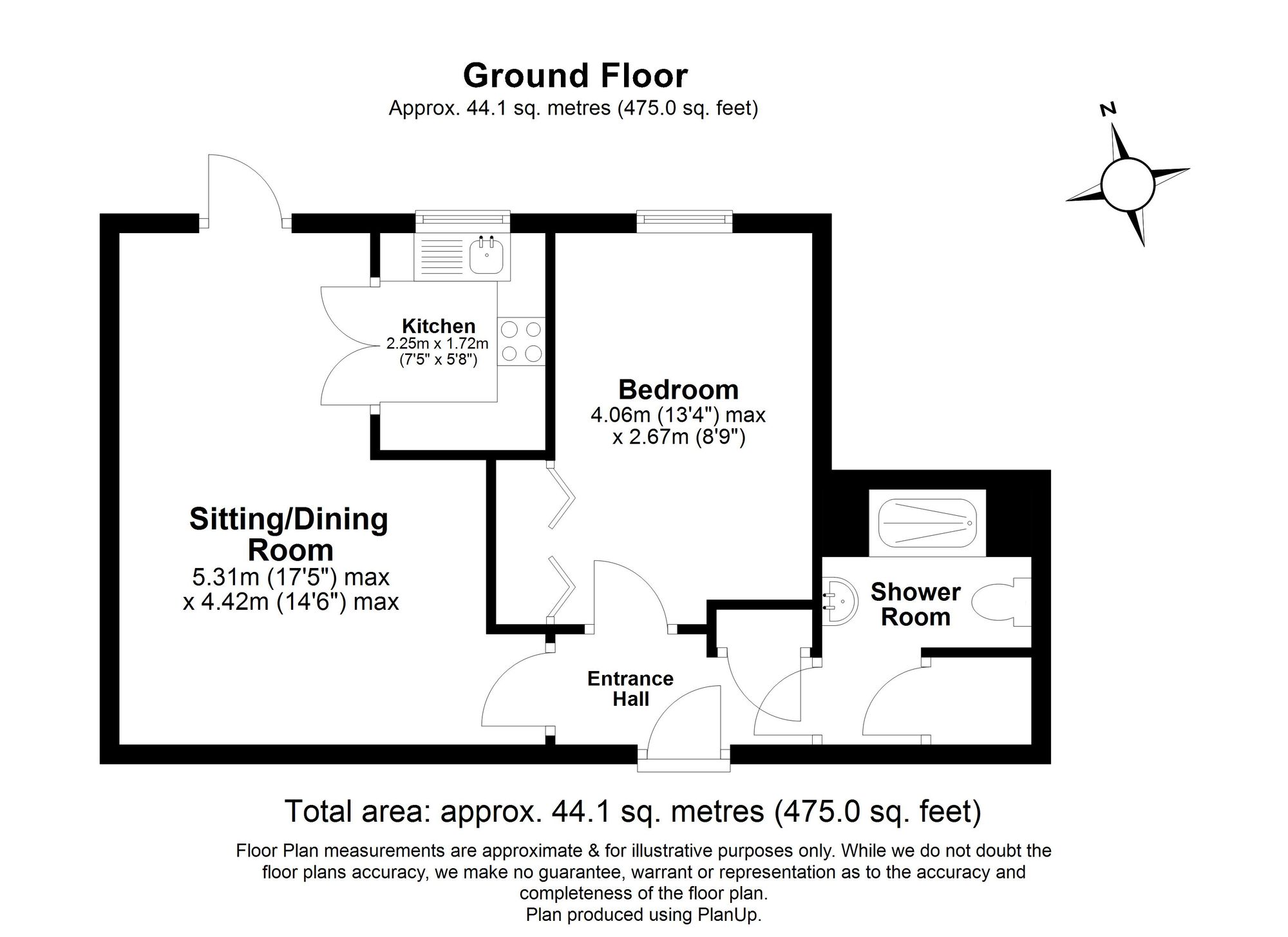 1 Bedroom Apartment For Sale - Paynes Park, Hitchin, SG5 Floor Plan