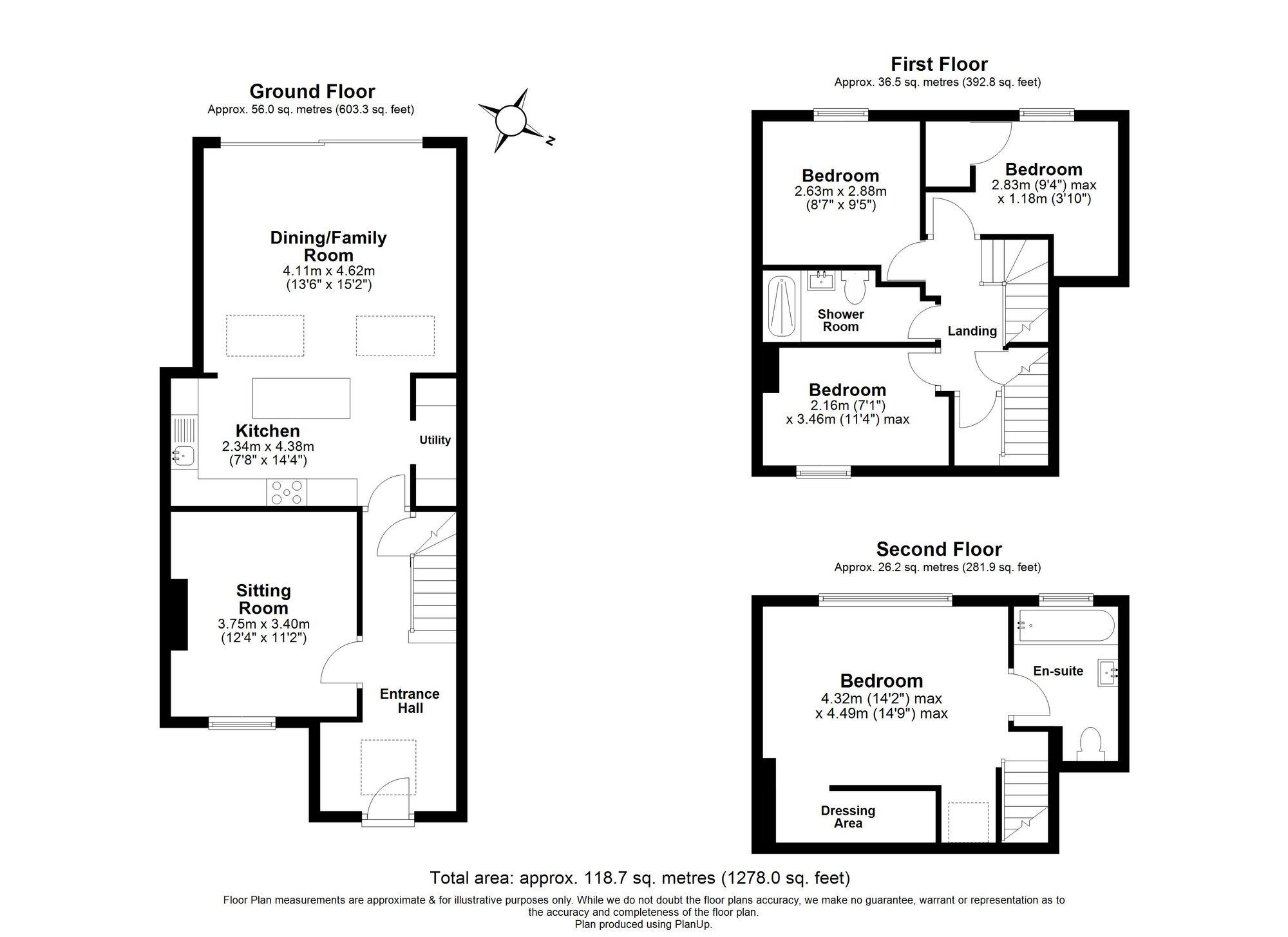 4 Bedroom House For Sale - Sunnyside Road, Hitchin, SG4 Floor Plan