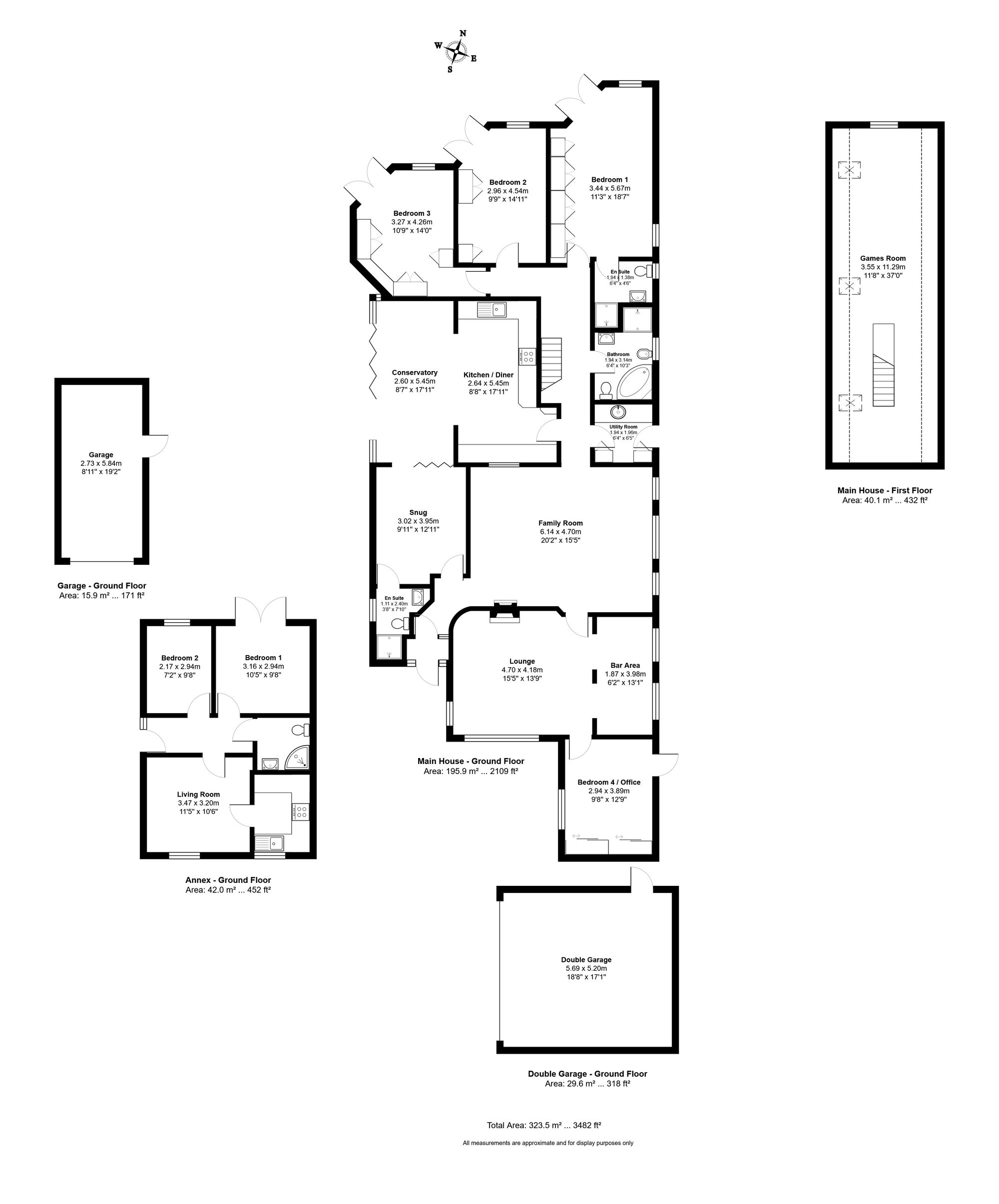 6 Bedroom House For Sale - Ampthill Road, Shefford, SG17 Floor Plan