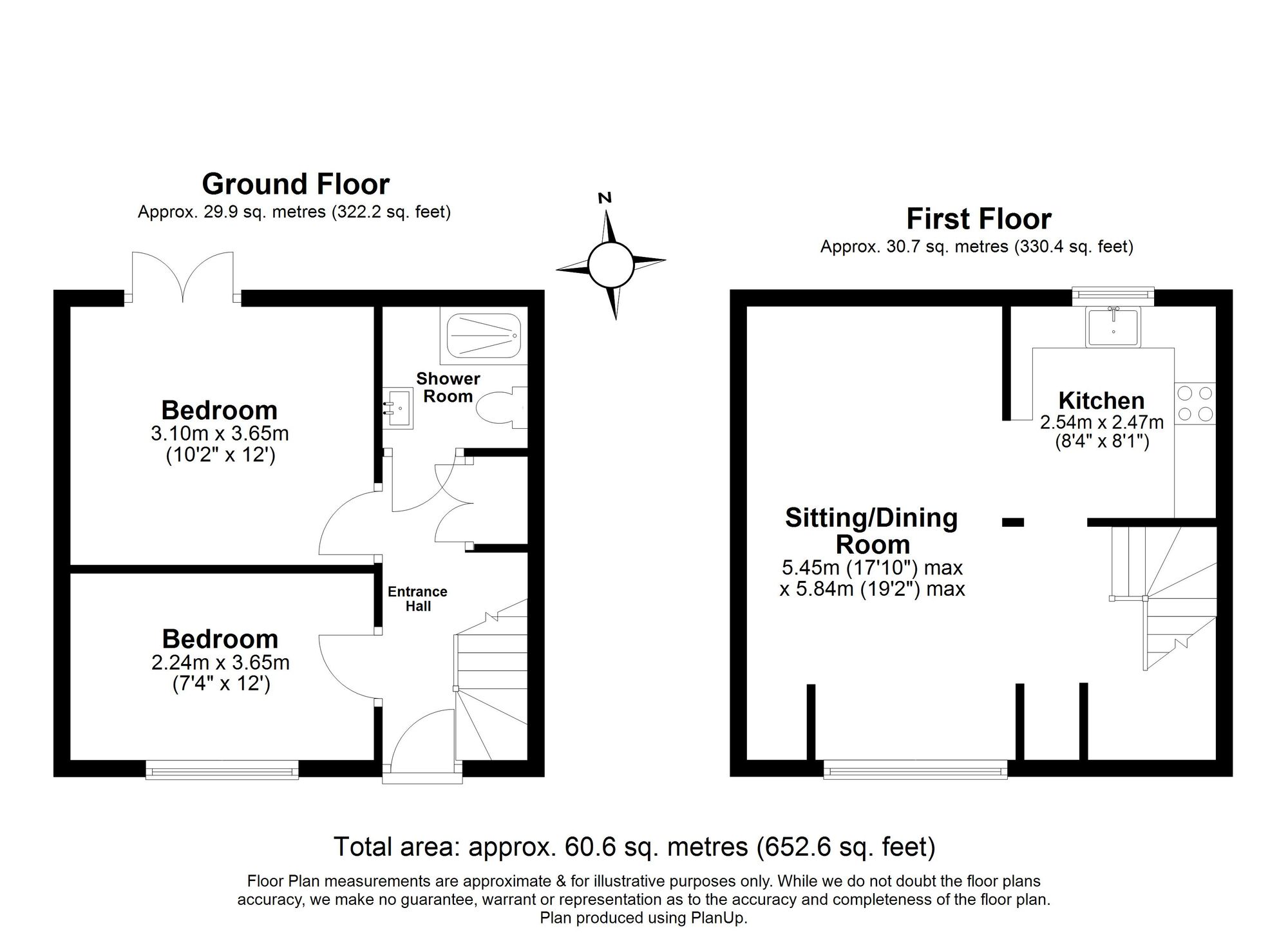 2 Bedroom House For Sale - Nightingale Road, Hitchin, SG5 Floor Plan