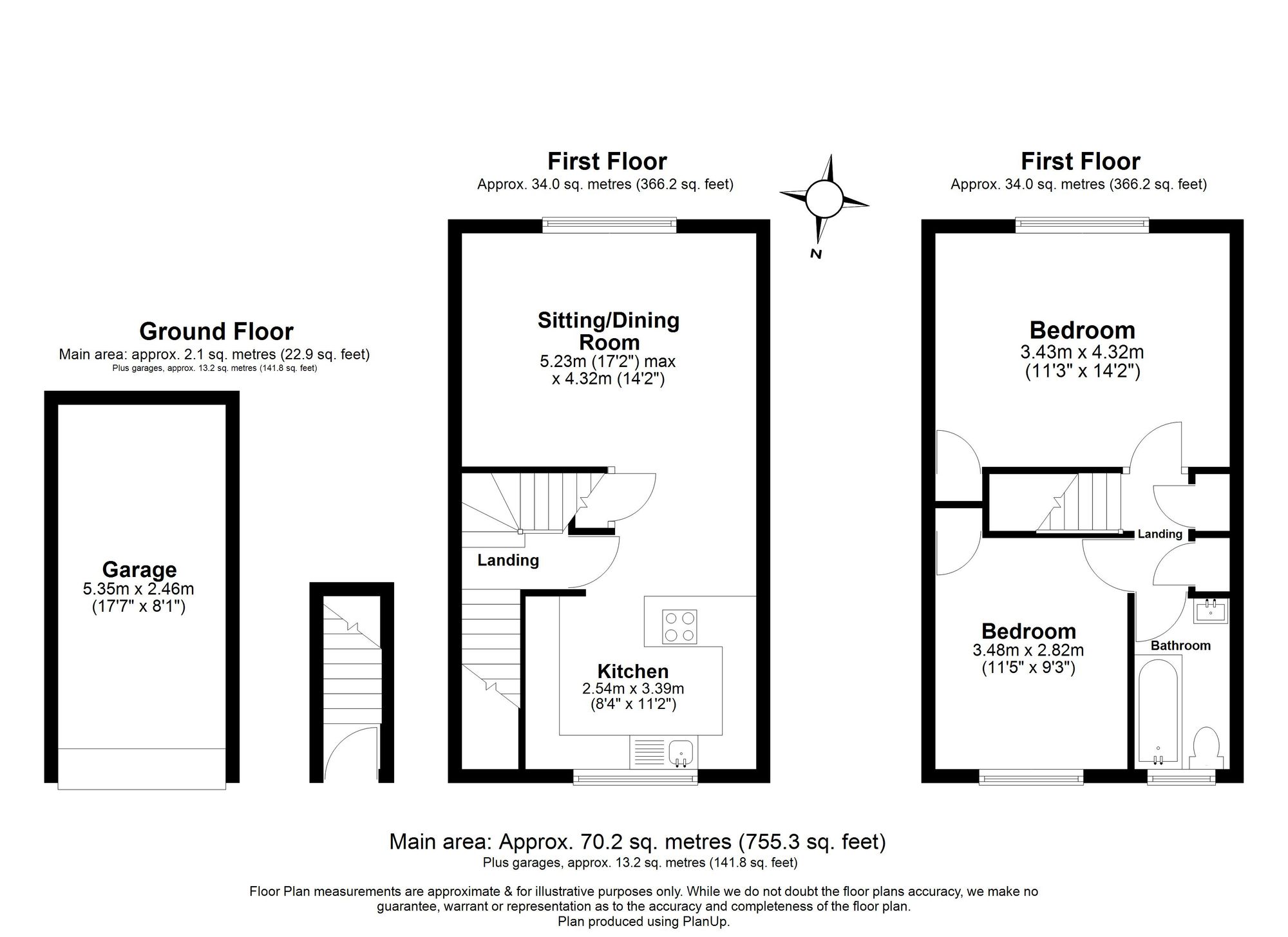 2 Bedroom Flat For Sale - Icknield Close, Ickleford, SG5 Floor Plan