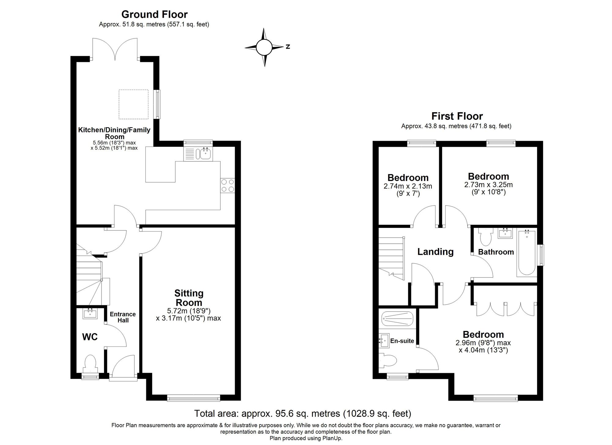 3 Bedroom House For Sale - Off Graves Paddock, Bates Ave, SG15 Floor Plan