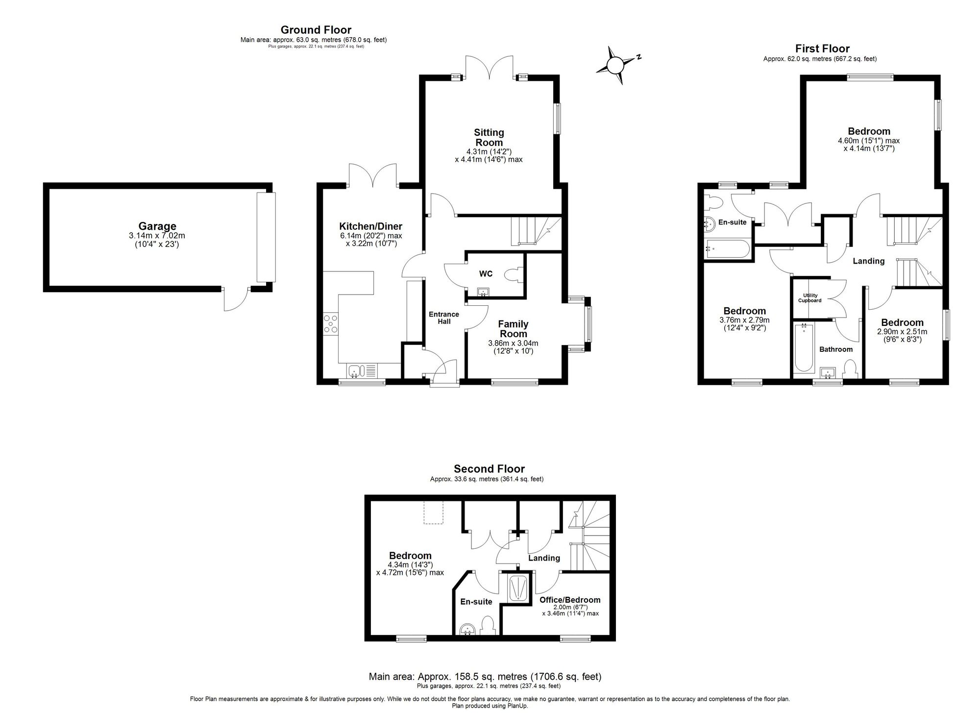 4 Bedroom House For Sale - Off Graves Paddock, Bates Ave, SG15 Floor Plan