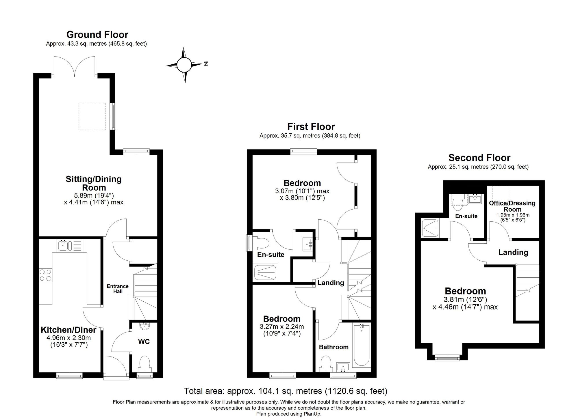 3 Bedroom House For Sale - Off Graves Paddock, Bates Ave, SG15 Floor Plan